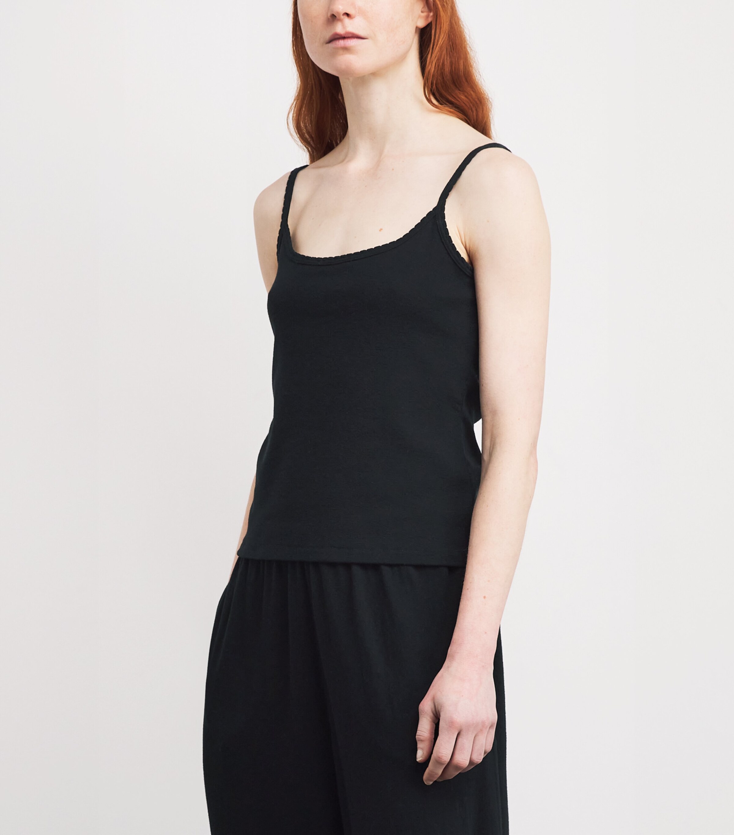 The Row Womens Denzel Cotton Tank Top Black Image 3