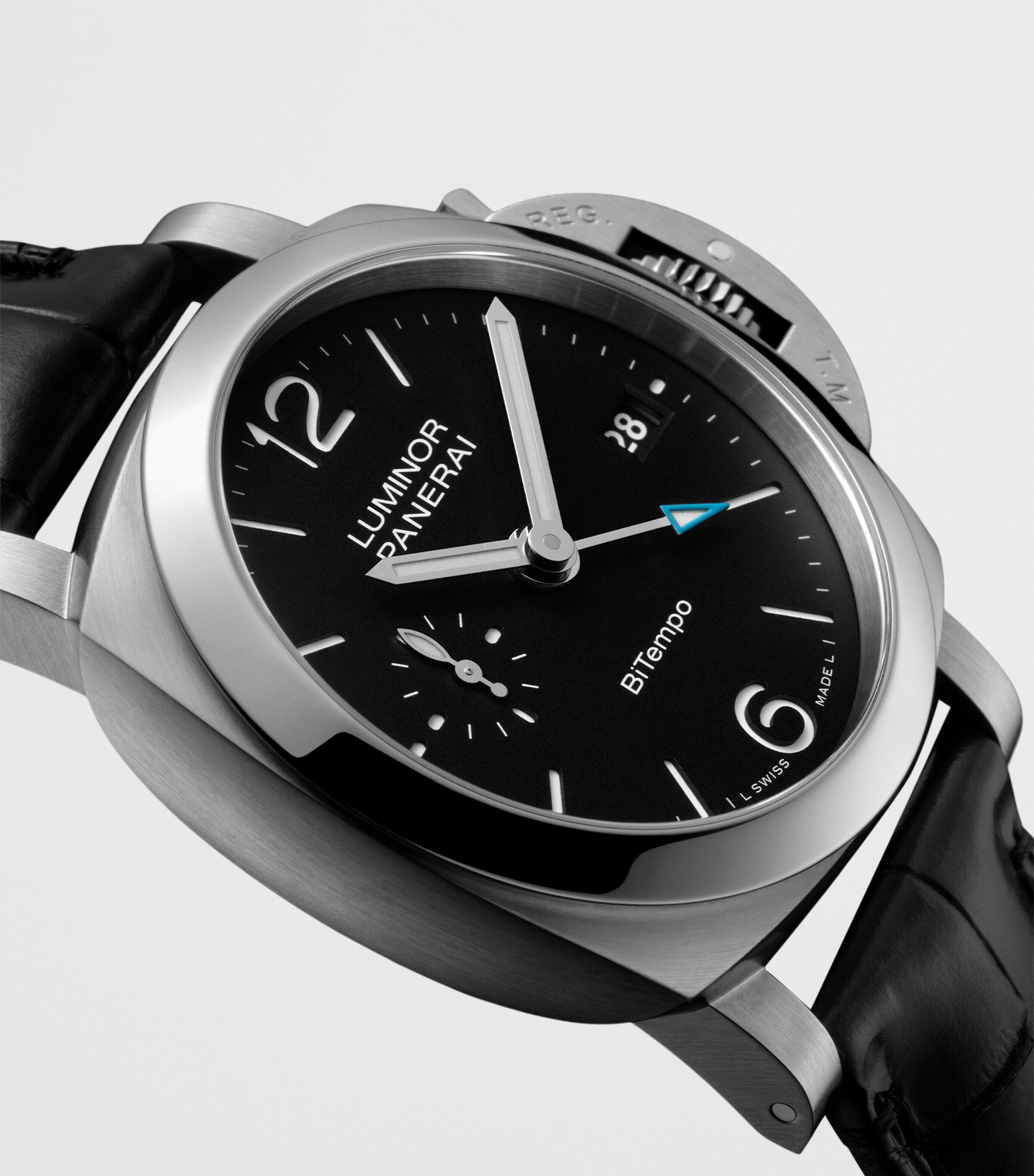 Panerai Stainless Steel Luminor Quaranta BiTempo Watch 40mm Black Image 3