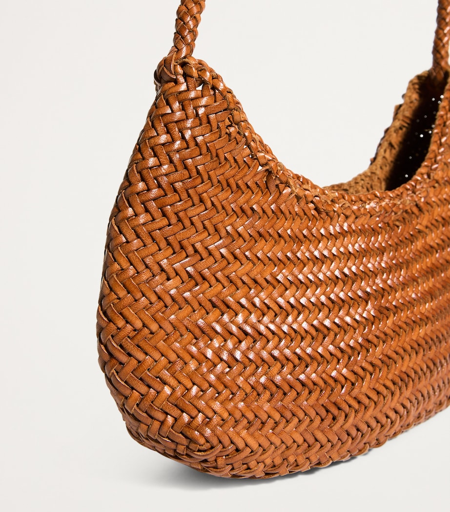 Leather Nova Luna Shoulder Bag TAN Image 6