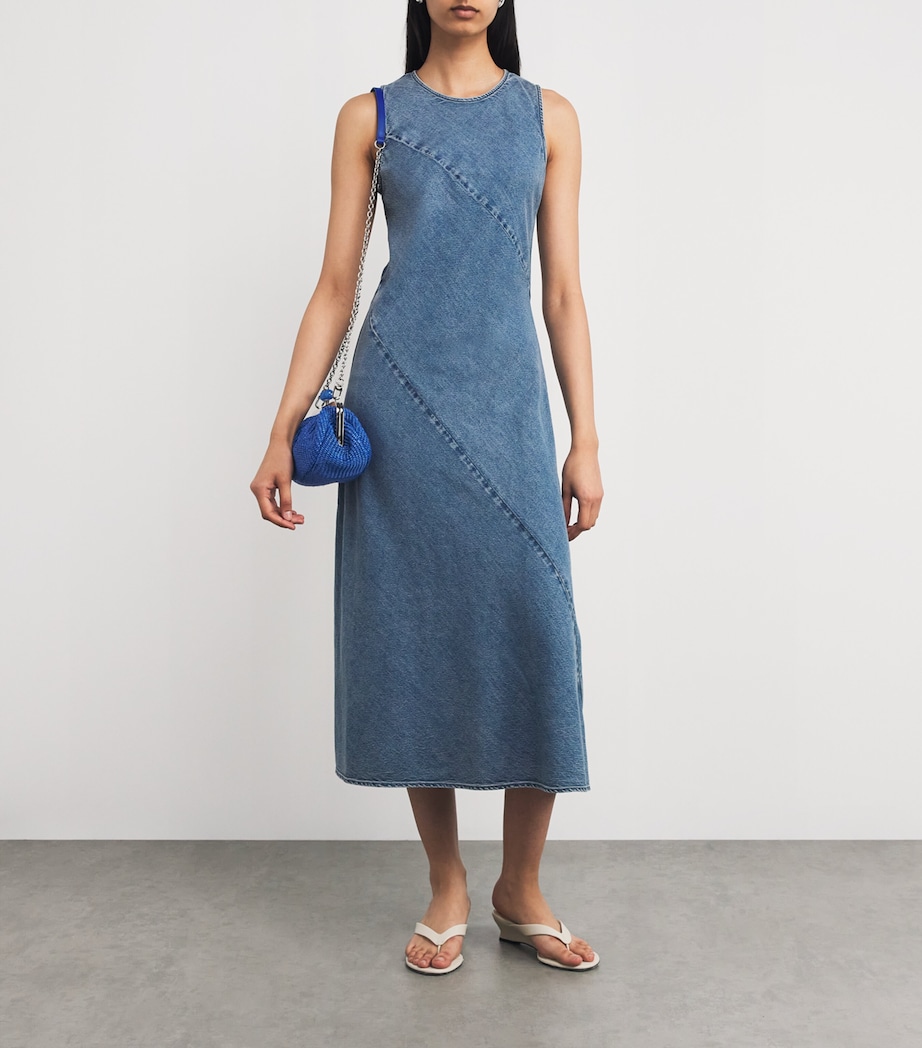 Small Raffia-Effect Pasticcino Bag CORNFLOWER BLUE Image 2