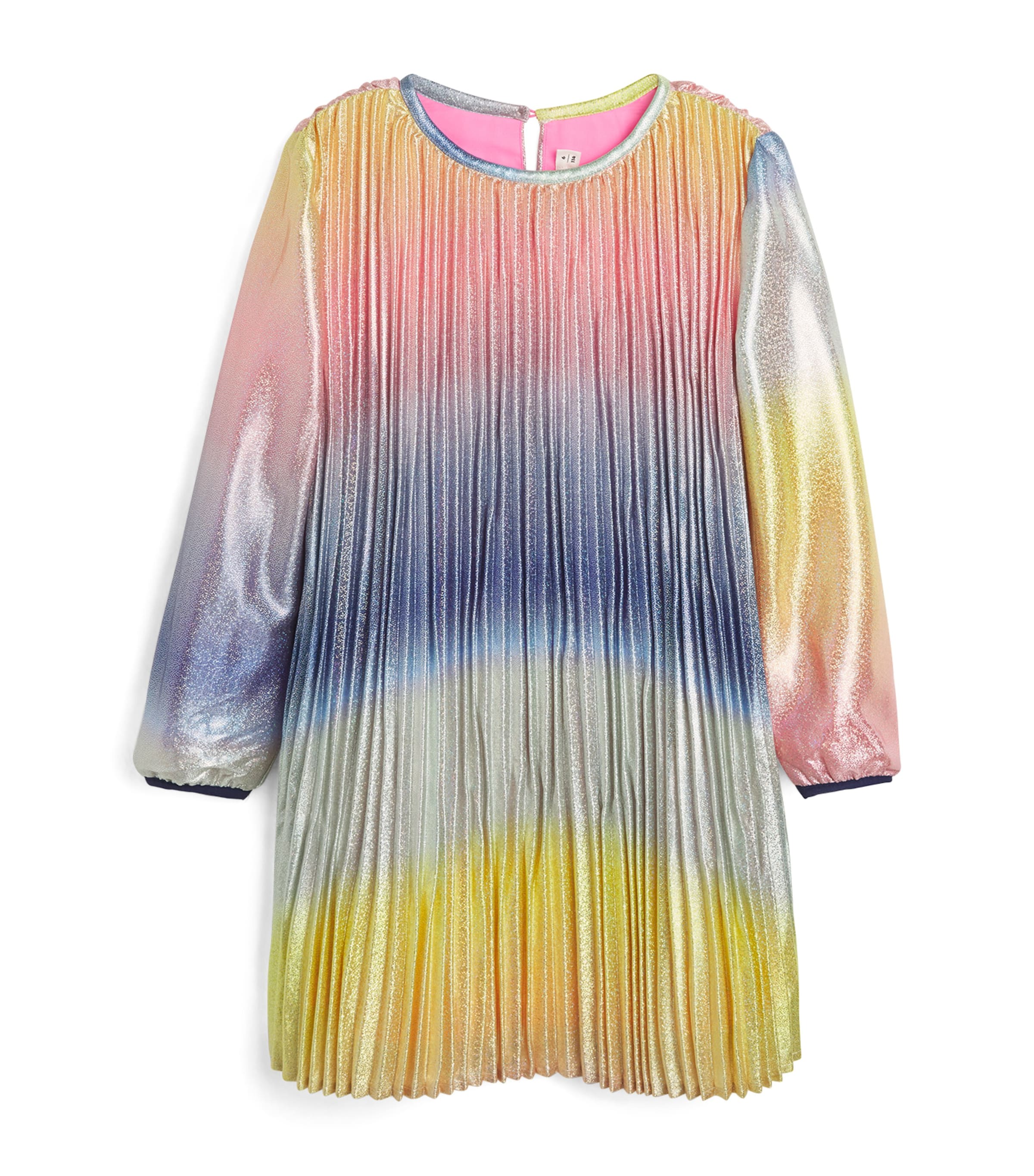 Rainbow Pleated Dress (8-12 Years) MULTICOLOURED Image 1