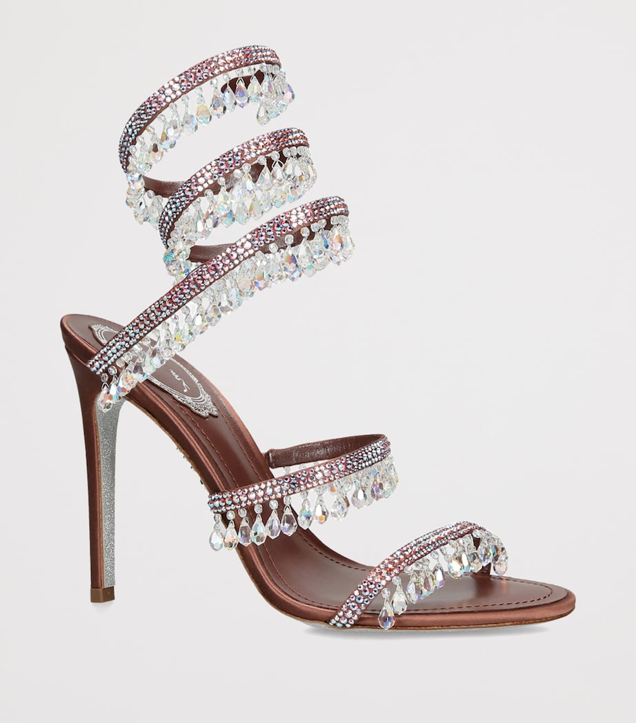 René Caovilla Embellished Chandelier Sandals 105 Brown/oth Image 2