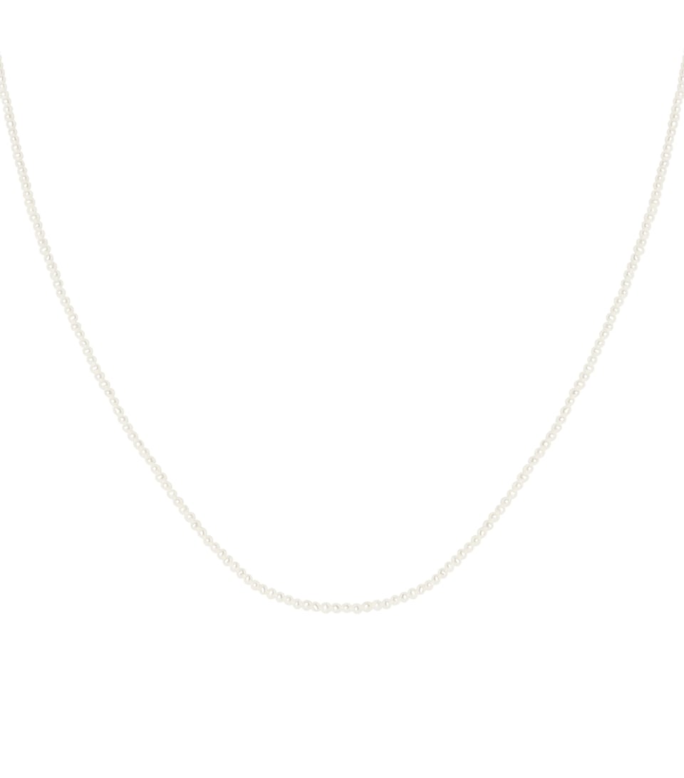 Astrid & Miyu White Gold and Pearl Necklace White Gold