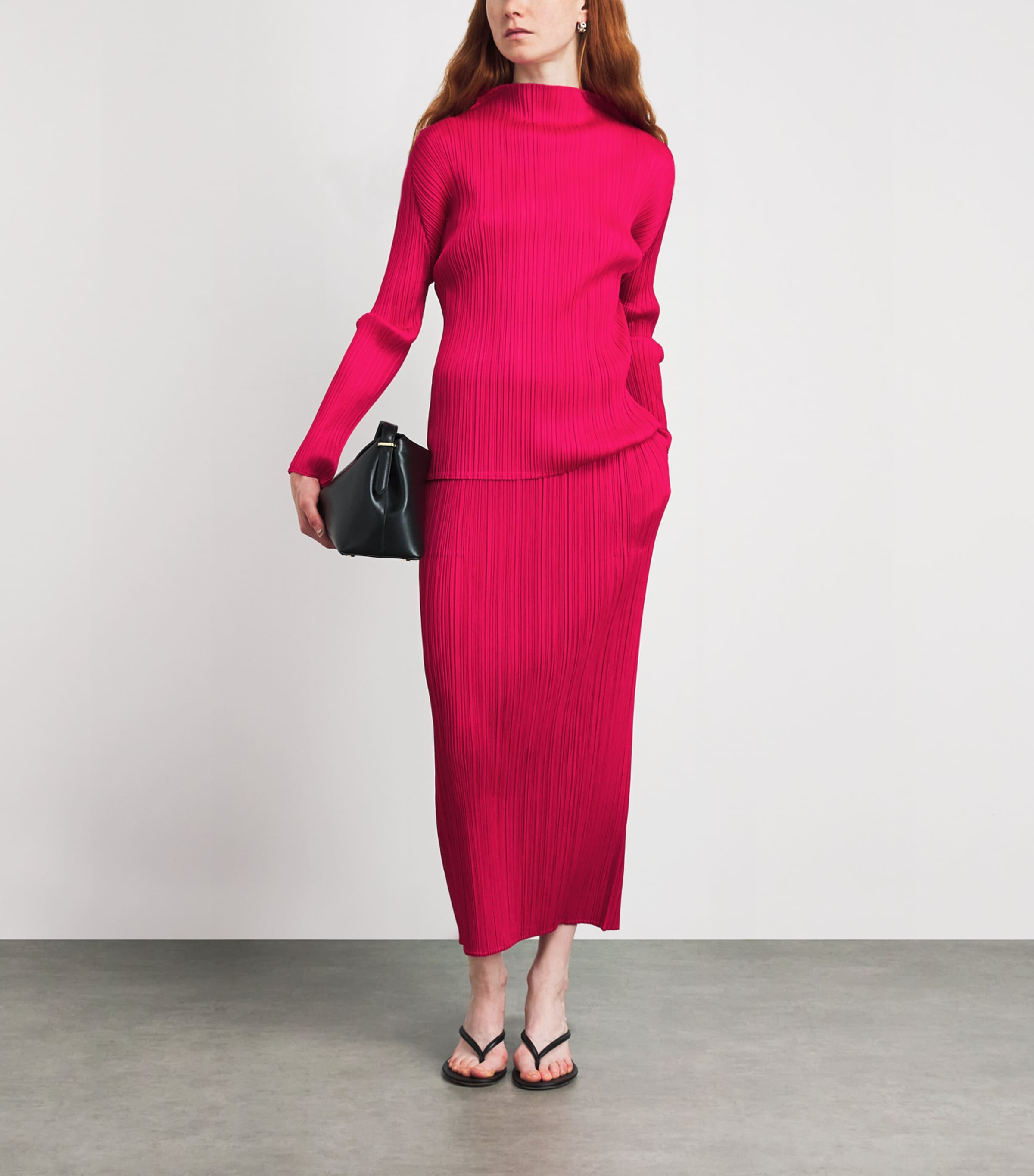 Pleats Please Issey Miyake Womens New Colorful Basics 4 Midi Skirt Image 2