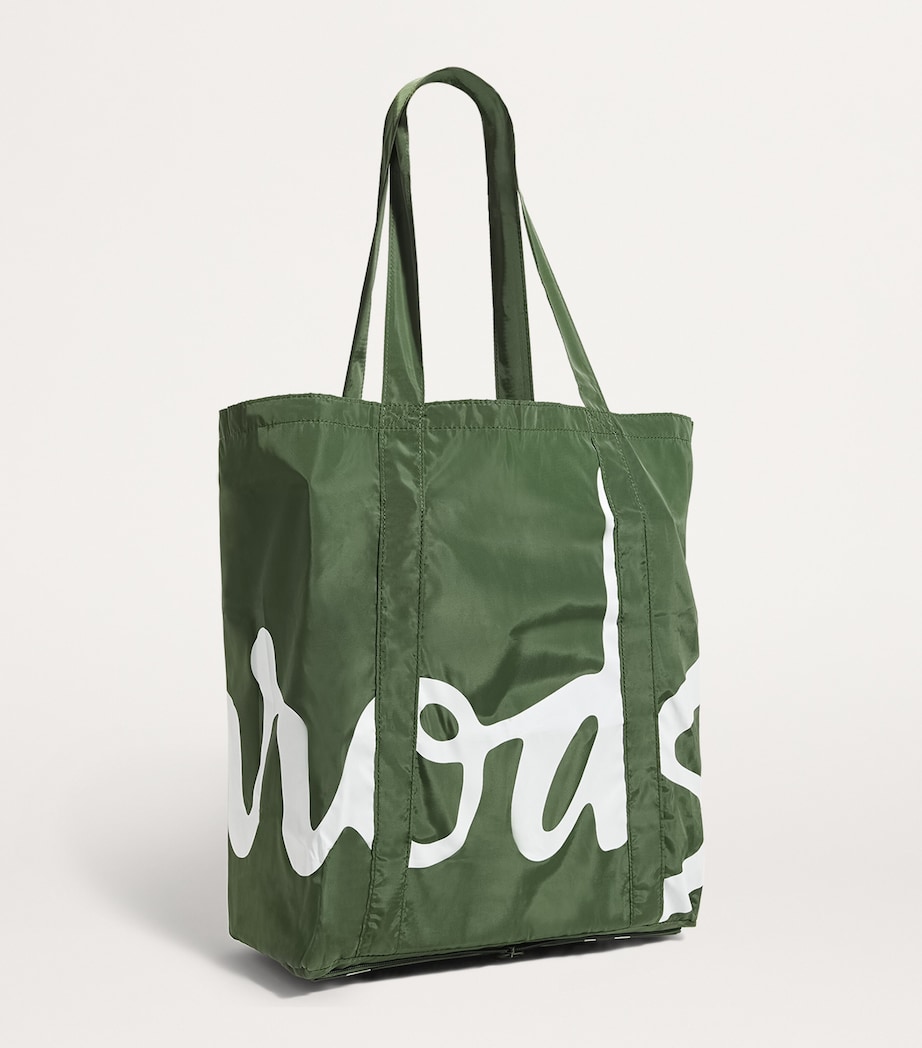 Logo Pocket Shopper Bag DARK GREEN Image 3