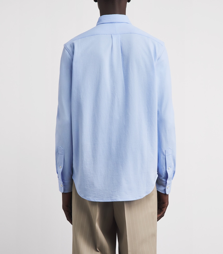 Polo Ralph Lauren Mens Cotton Featherweight Mesh Shirt Pebble Image 5