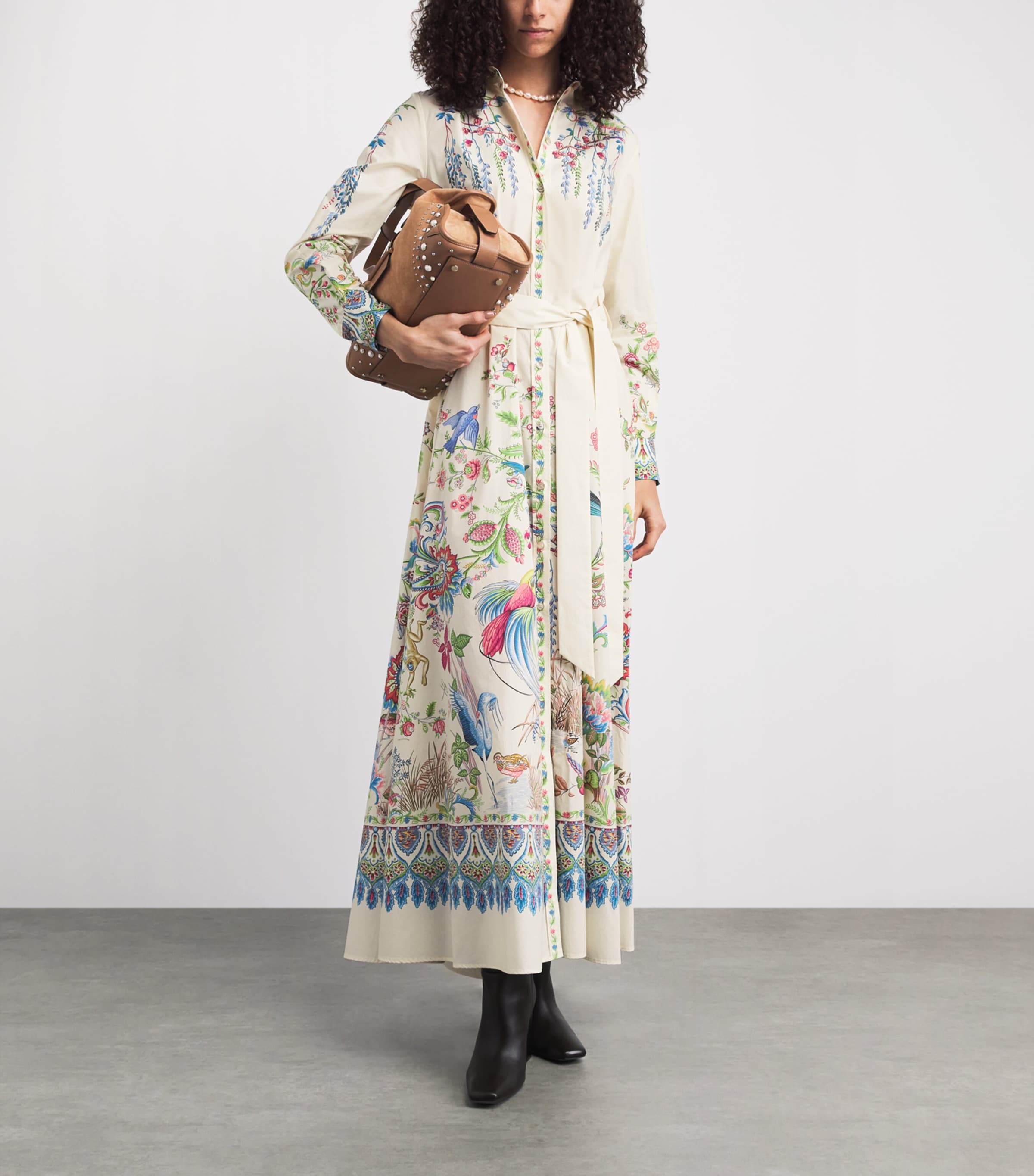 Etro Womens Cotton Printed Maxi Dress Image 2