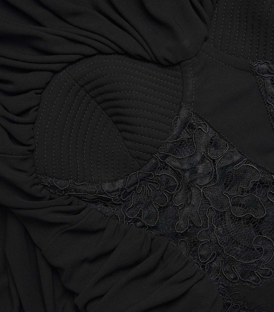 Lace-Detail Mini Dress 1000 BLACK Image 5