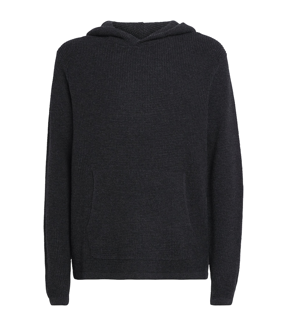 Merino Wool Knitted Hoodie BLACK CHERUB WOOL Image 1