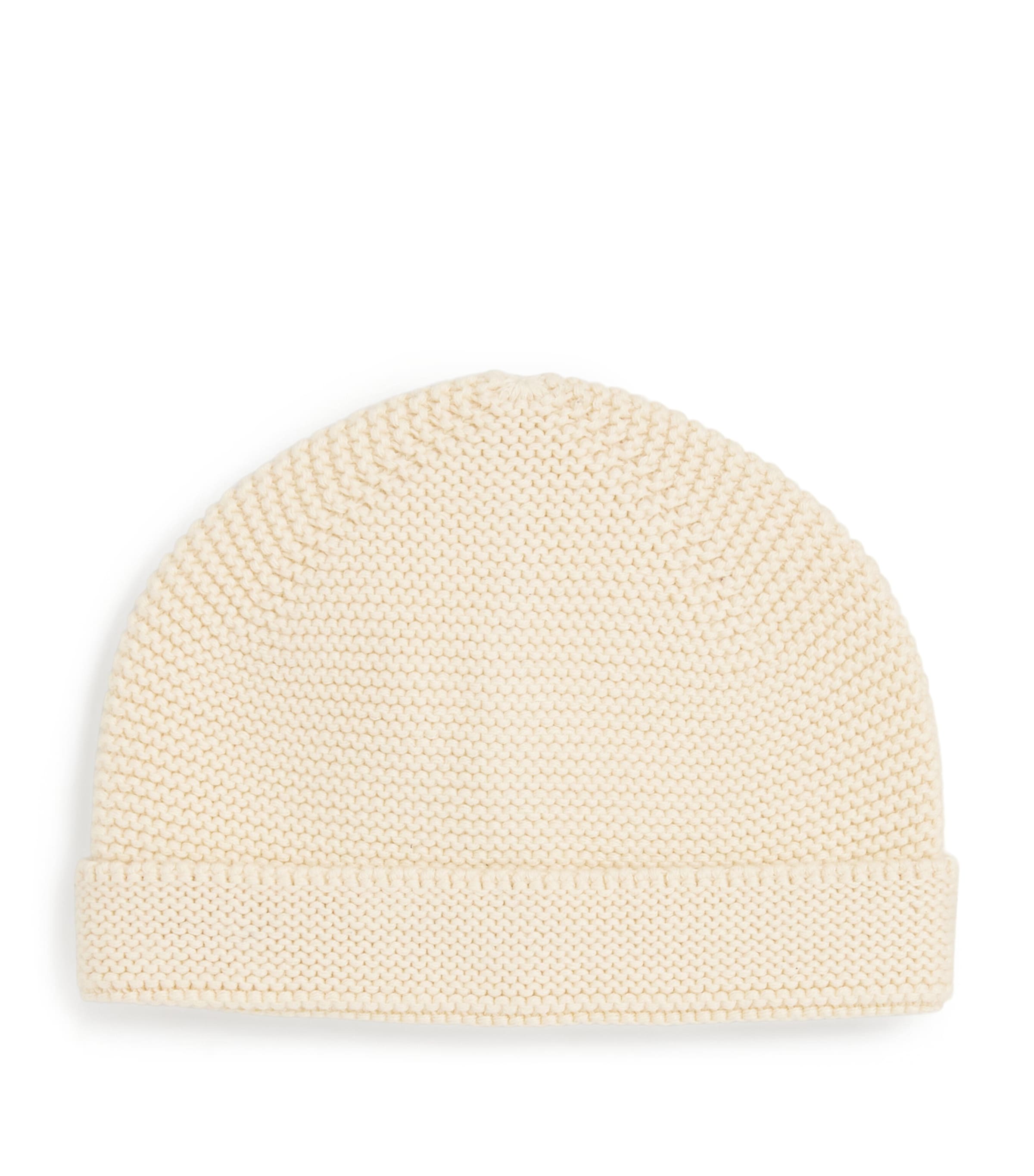 Petit Bateau Cotton Beanie In Beige