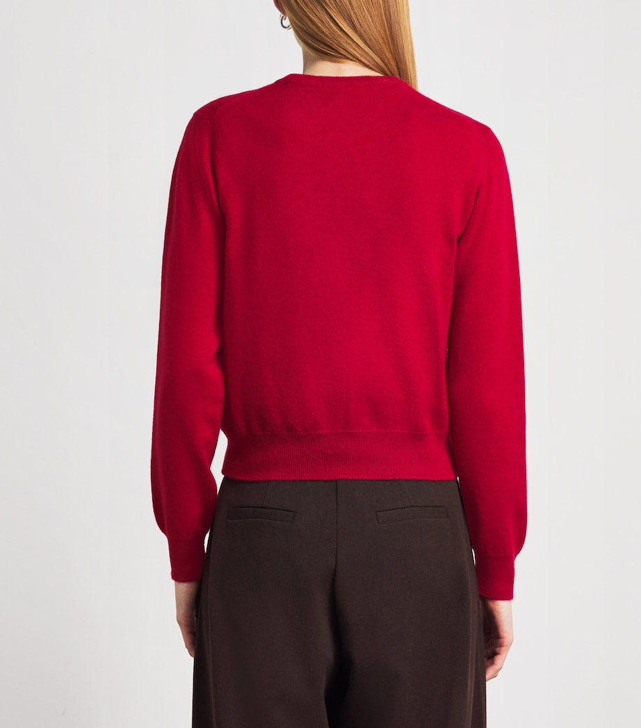Johnstons Of Elgin Womens Cashmere Iris Cardigan Claret Image 5