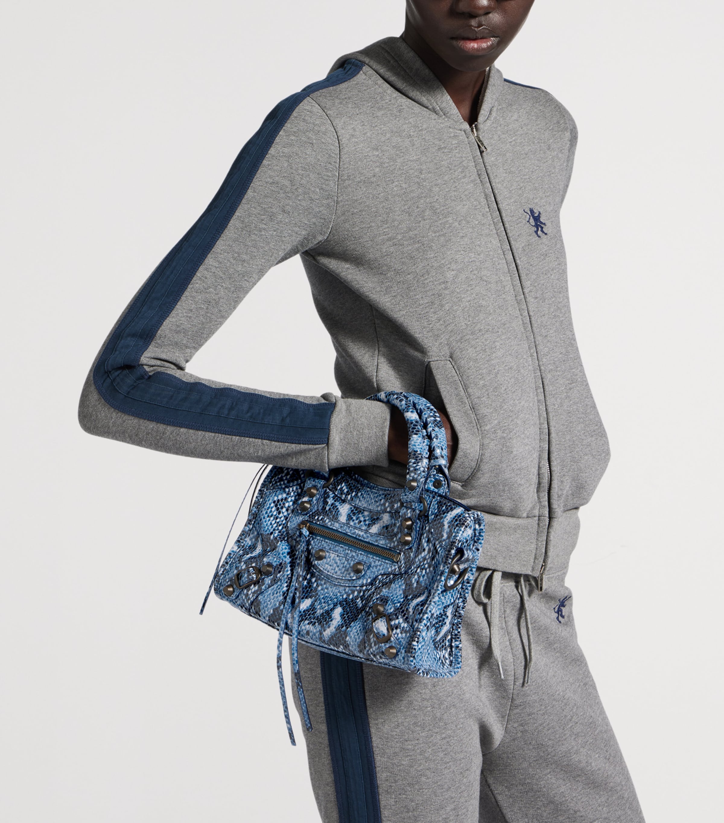 Mini Calfskin Python-Embossed Le City Top-Handle Bag 4735 Image 3