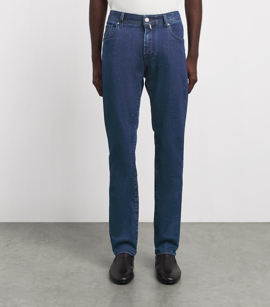 Jacob Cohën Mens Bard Slim Jeans Dark Blue Image 4