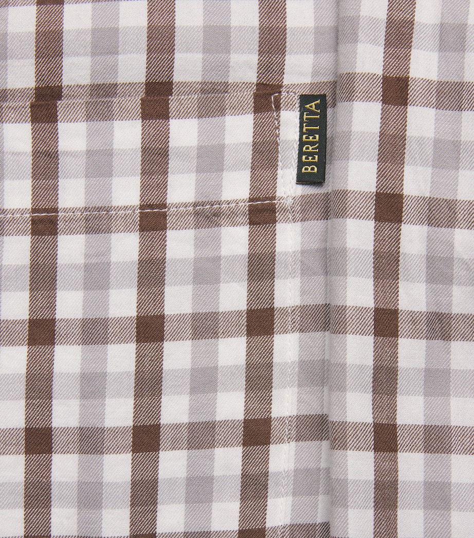 Cotton Check Bryggen Shirt 06A1:GREY+BRWN CHCK Image 5
