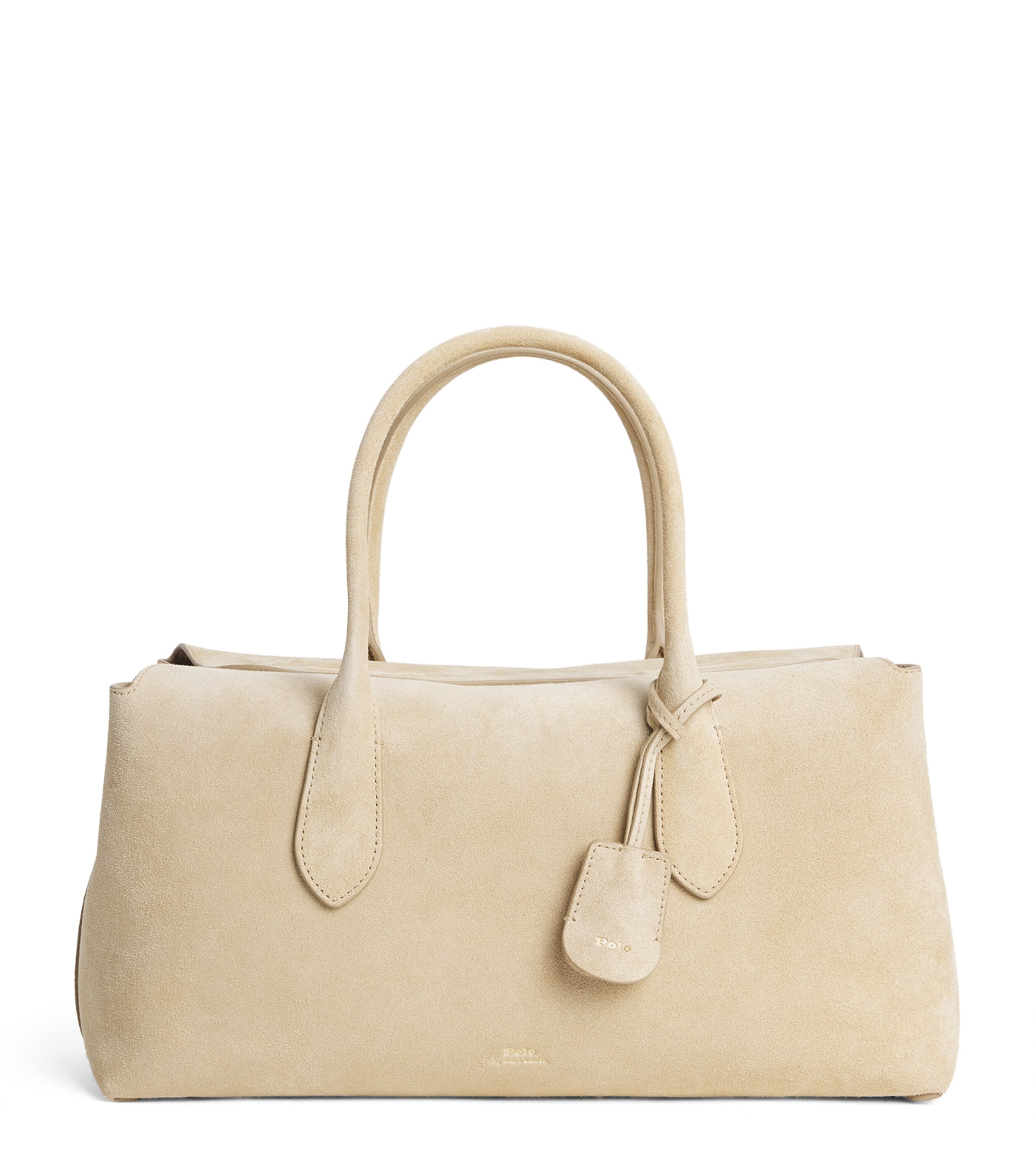 Polo Ralph Lauren Medium Suede Shoulder Bag Cashew Image 1