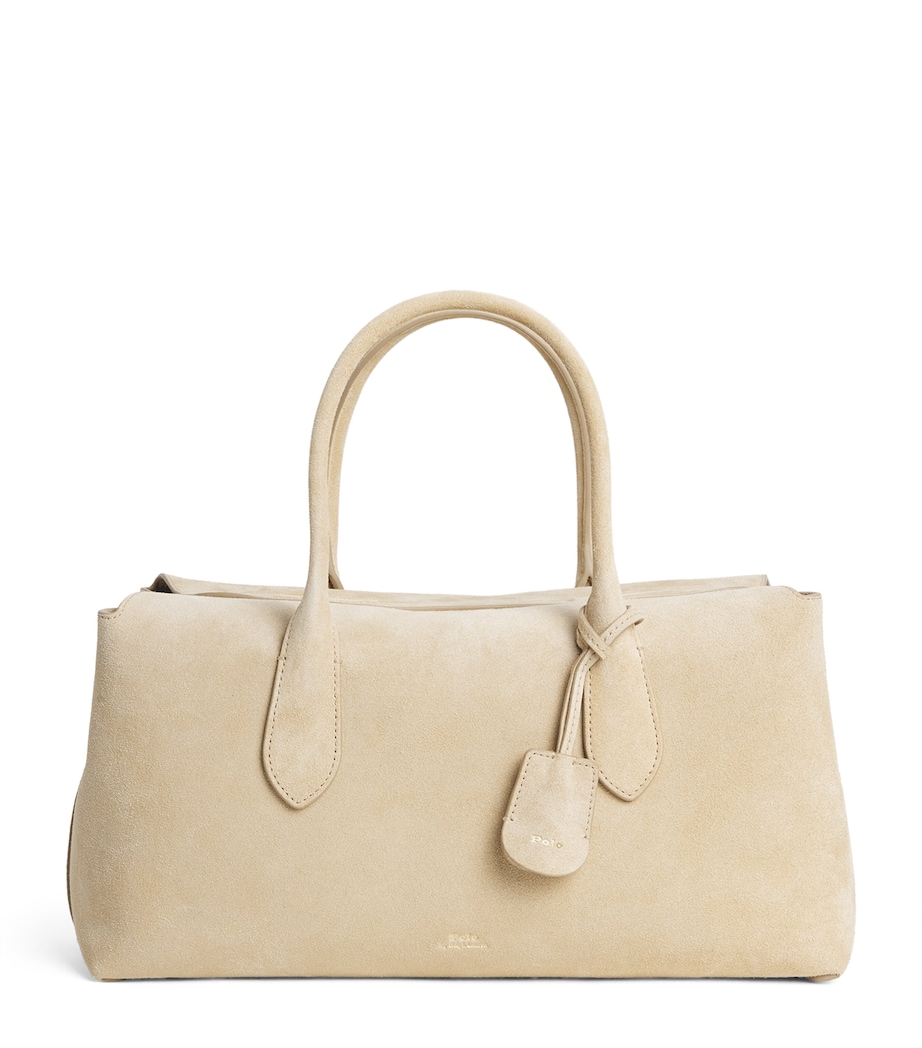 Polo Ralph Lauren Medium Suede Shoulder Bag Cashew Image 1