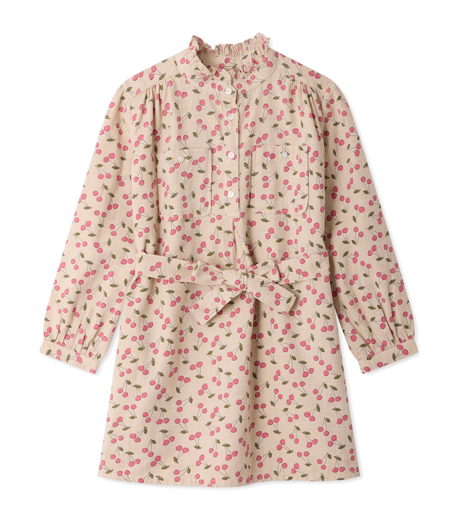 Bonpoint Cotton Cherry Dress (4-8 Years) Imp Mastic Image 1