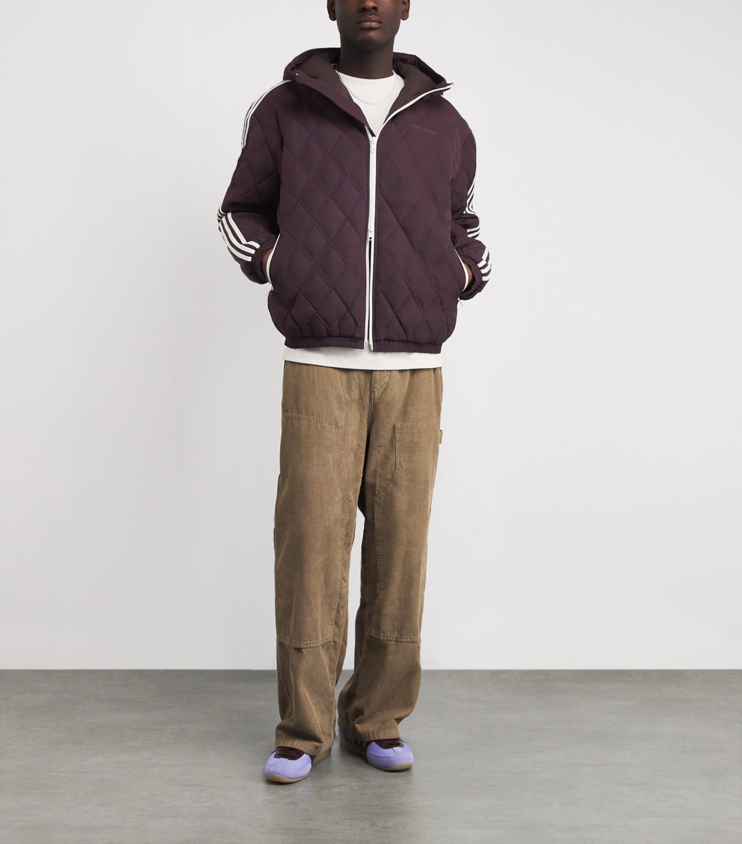 x Wales Bonner Quilted Jacket BLACK Image 2