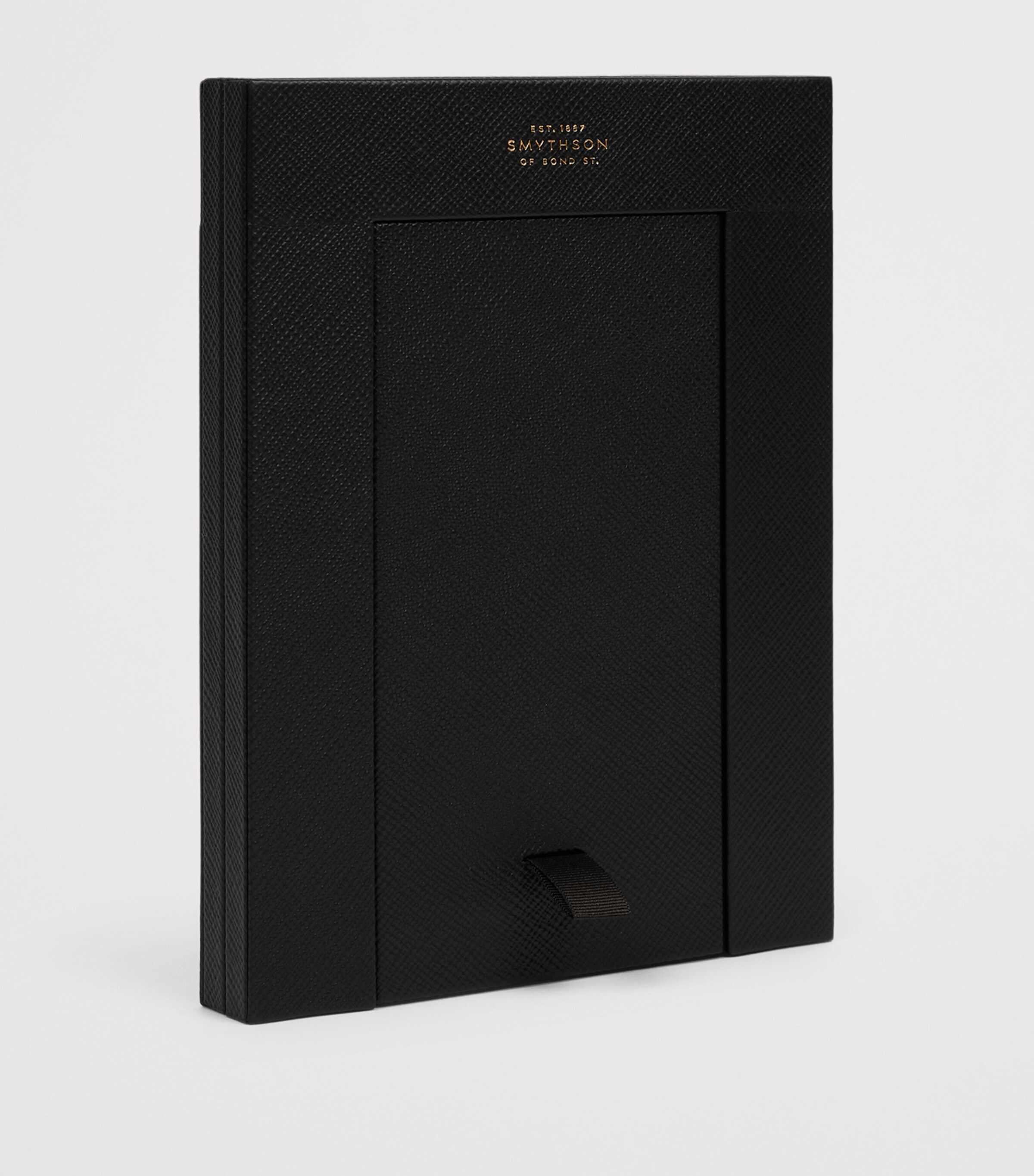 Smythson Calfskin Panama Double Frame (6” x 4”) Blk Image 3