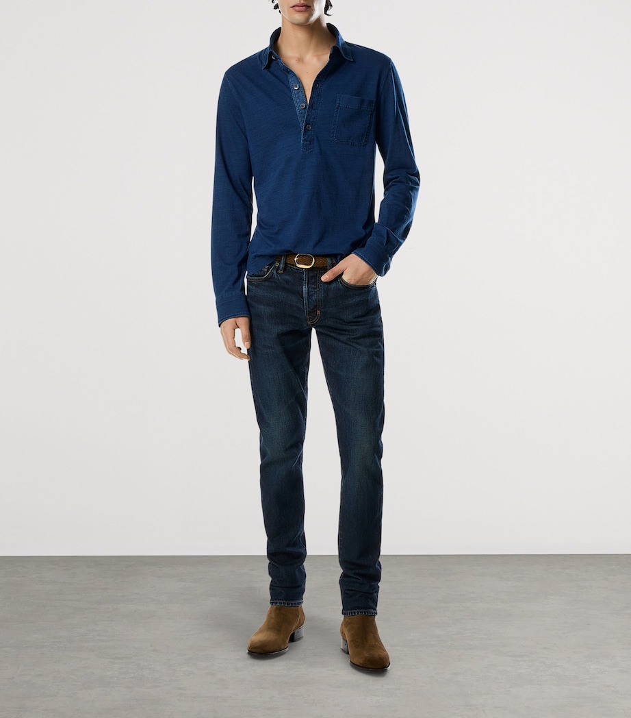 Cotton Washed Polo Shirt HB532 Image 2