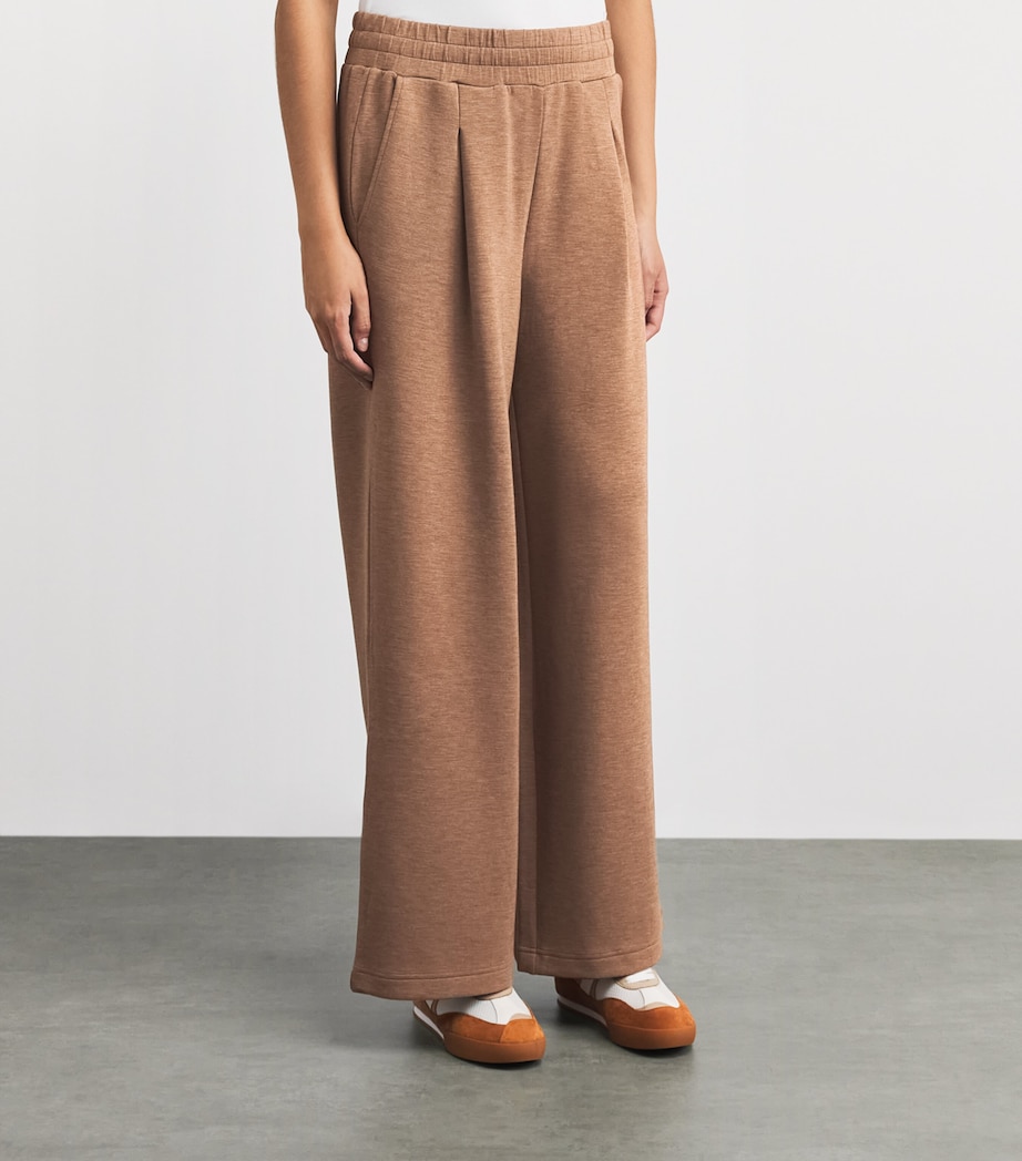 Varley Womens The Extra Wide Leg Trousers Golden Bronze Marl Image 4