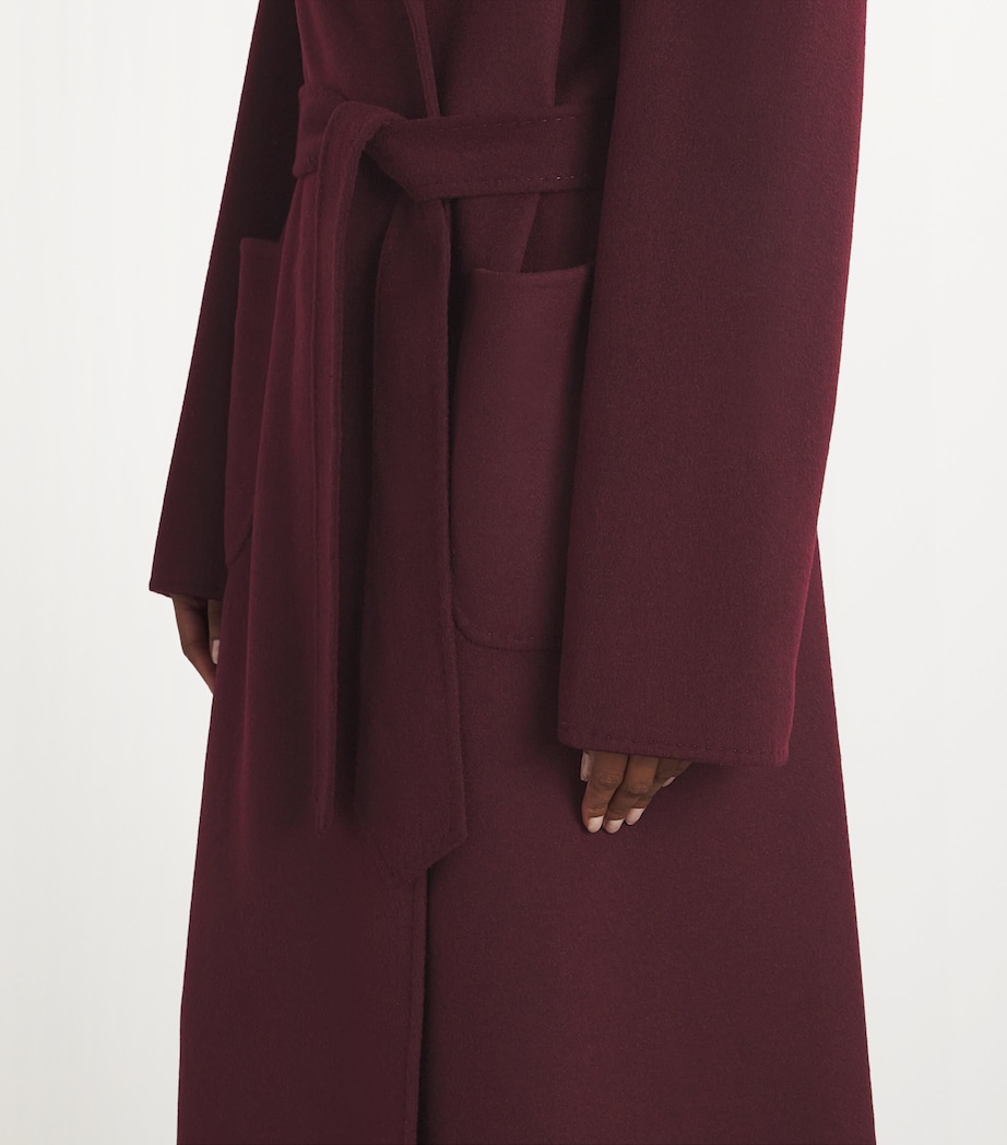 Cashmere On Set Wrap Coat MERLOT Image 6