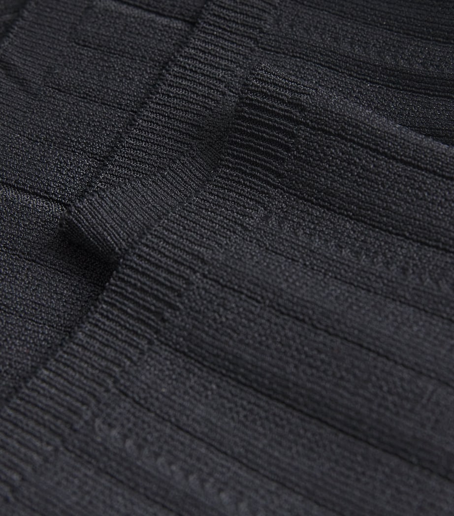 Ribbed Knit Midi Skirt BLACK Image 5