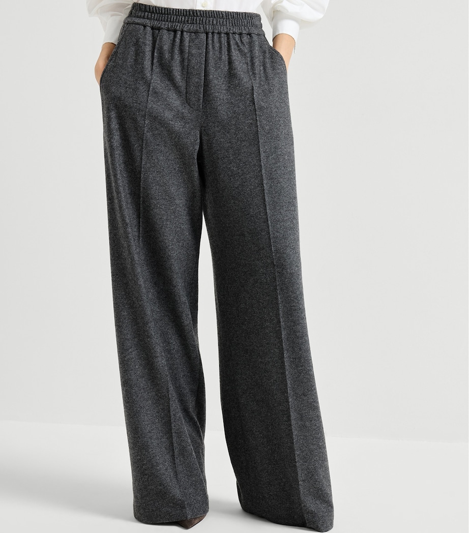 Cashmere Wide-Leg Trousers C3422 Image 3