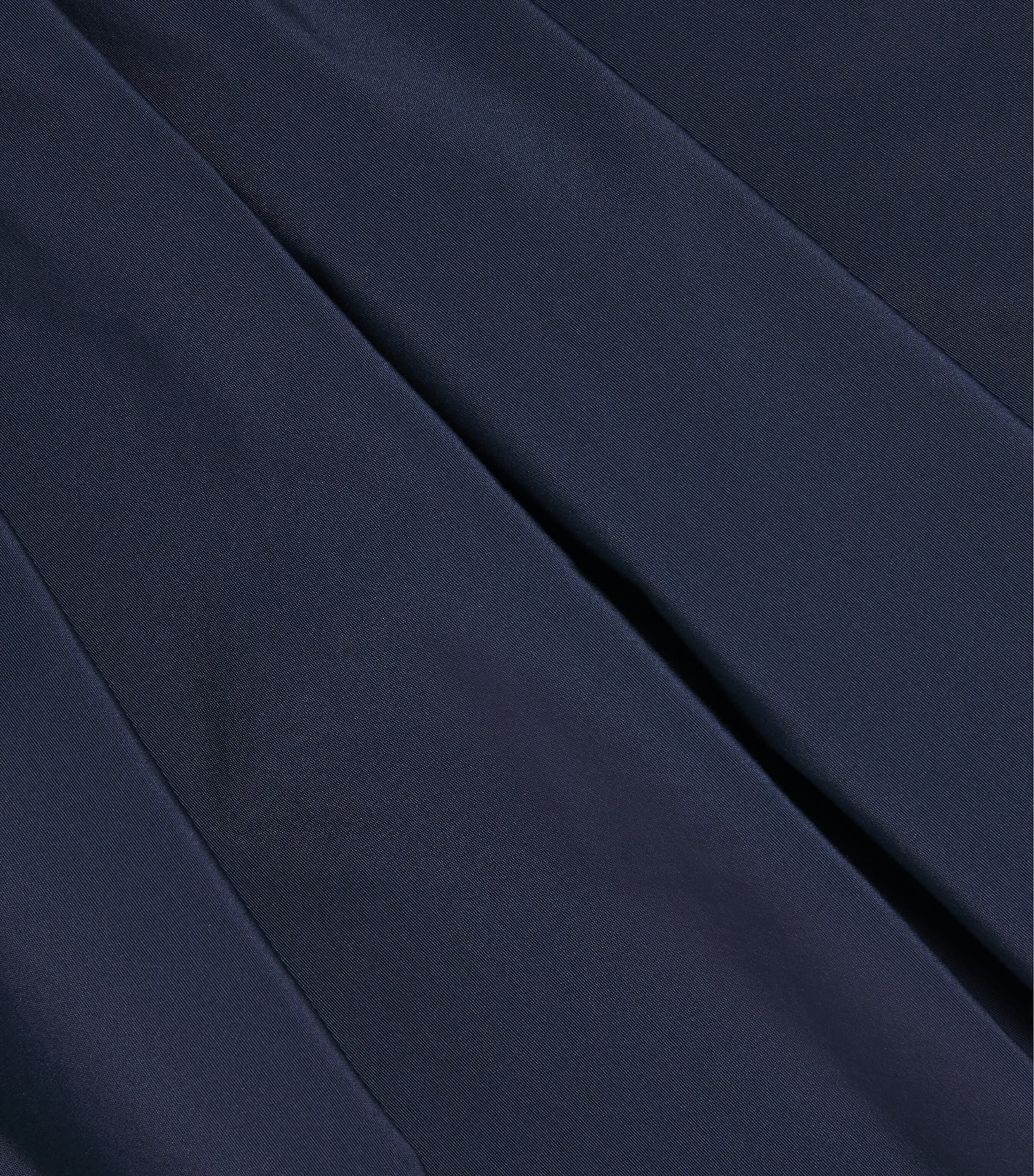 Taffeta Tie-Belt Midi Skirt NAVY Image 5
