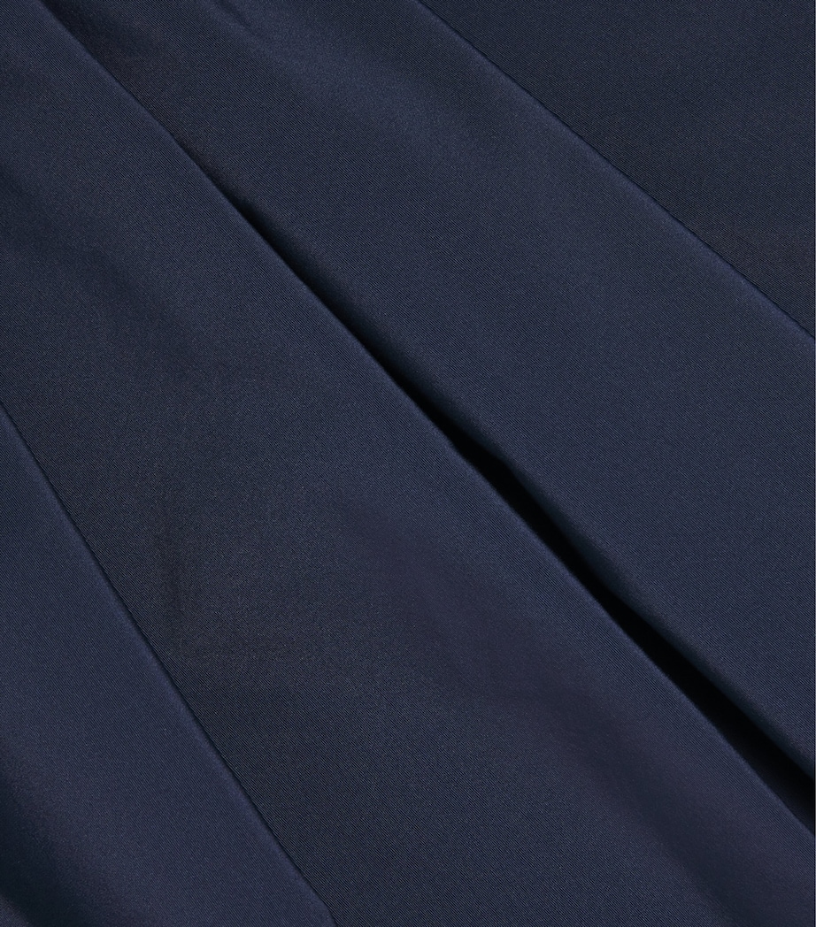 Taffeta Tie-Belt Midi Skirt NAVY Image 5