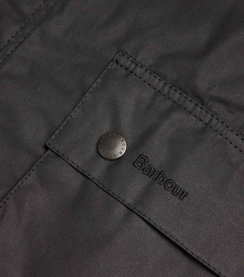 Barbour Mens Waxed Ashby Jacket Black Image 5