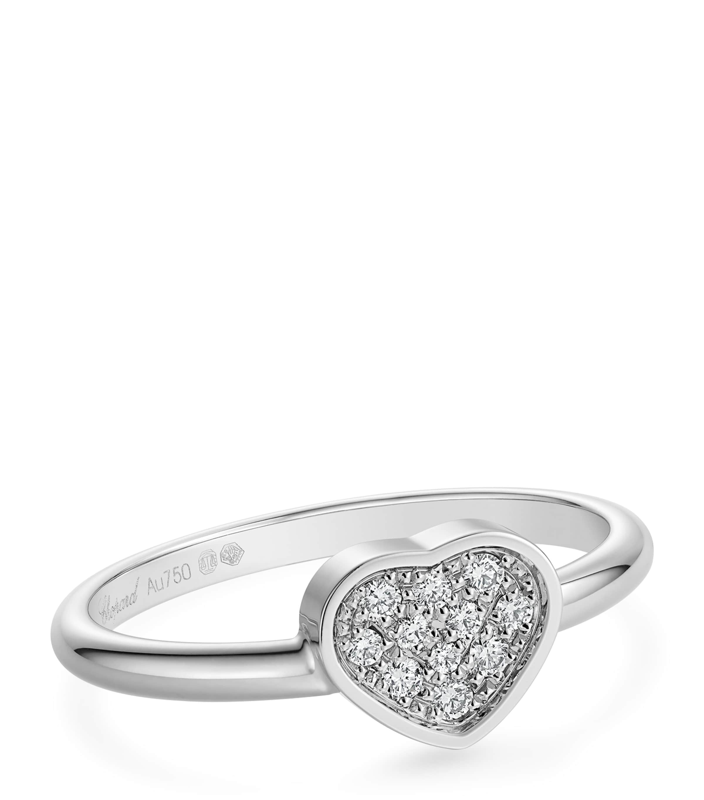 White Gold and Diamond My Happy Hearts Ring 18K WHITE GOLD Image 4