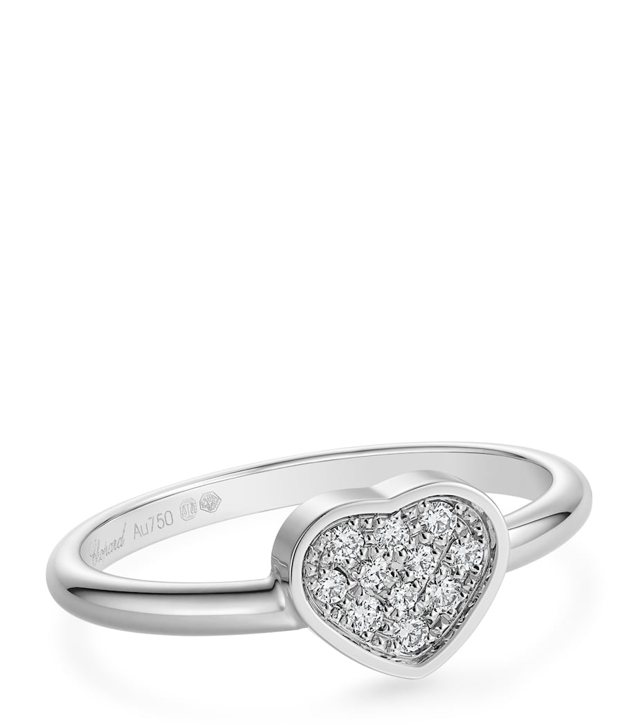 White Gold and Diamond My Happy Hearts Ring 18K WHITE GOLD Image 4