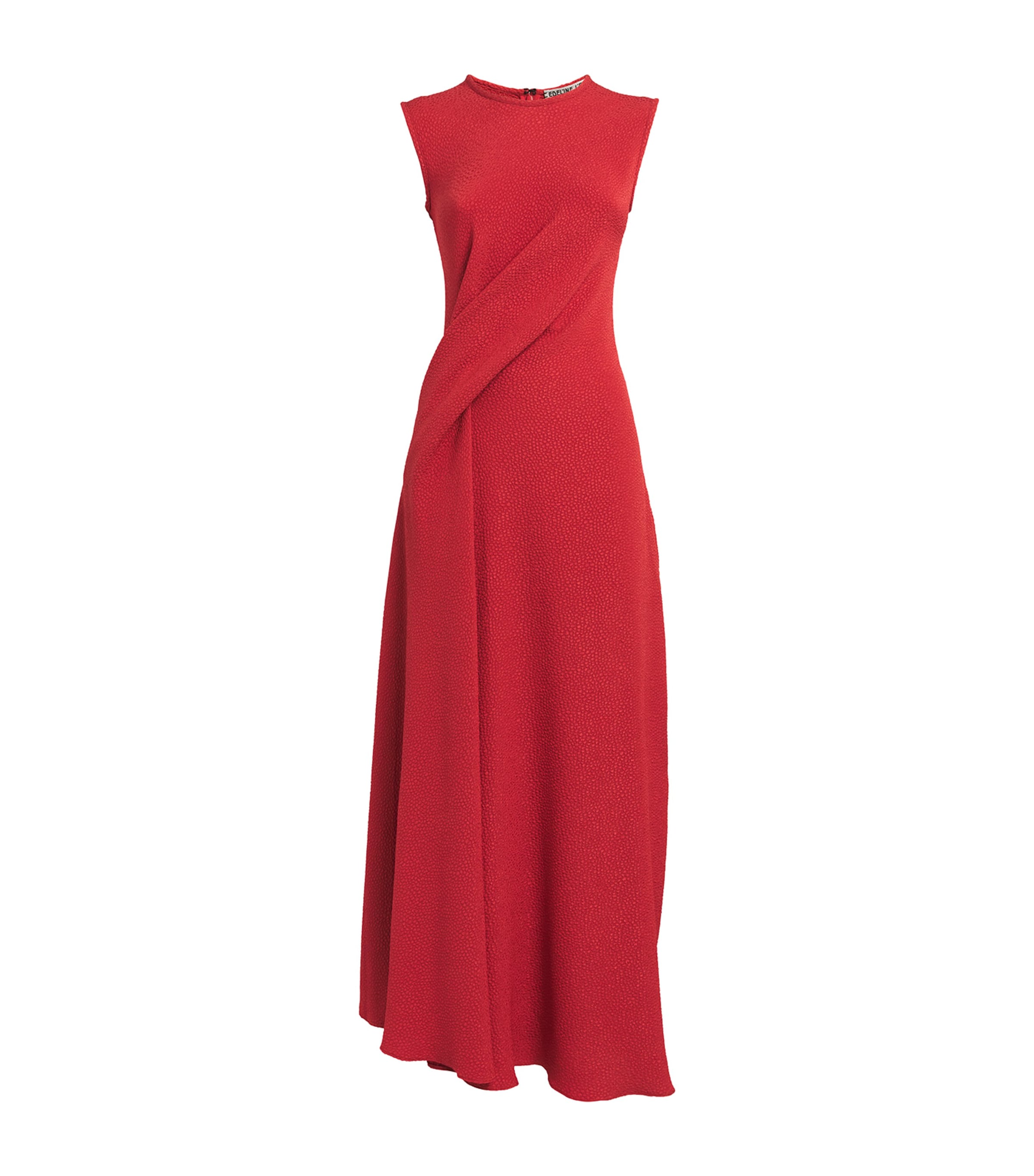 Edeline Lee Jacquard Finial Midi Dress In Red