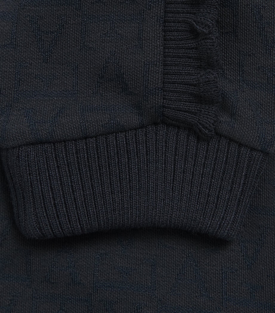 Emporio Armani Kids Logo Embossed Hoodie (6-36 Months) Iconico Blu Ea Image 4