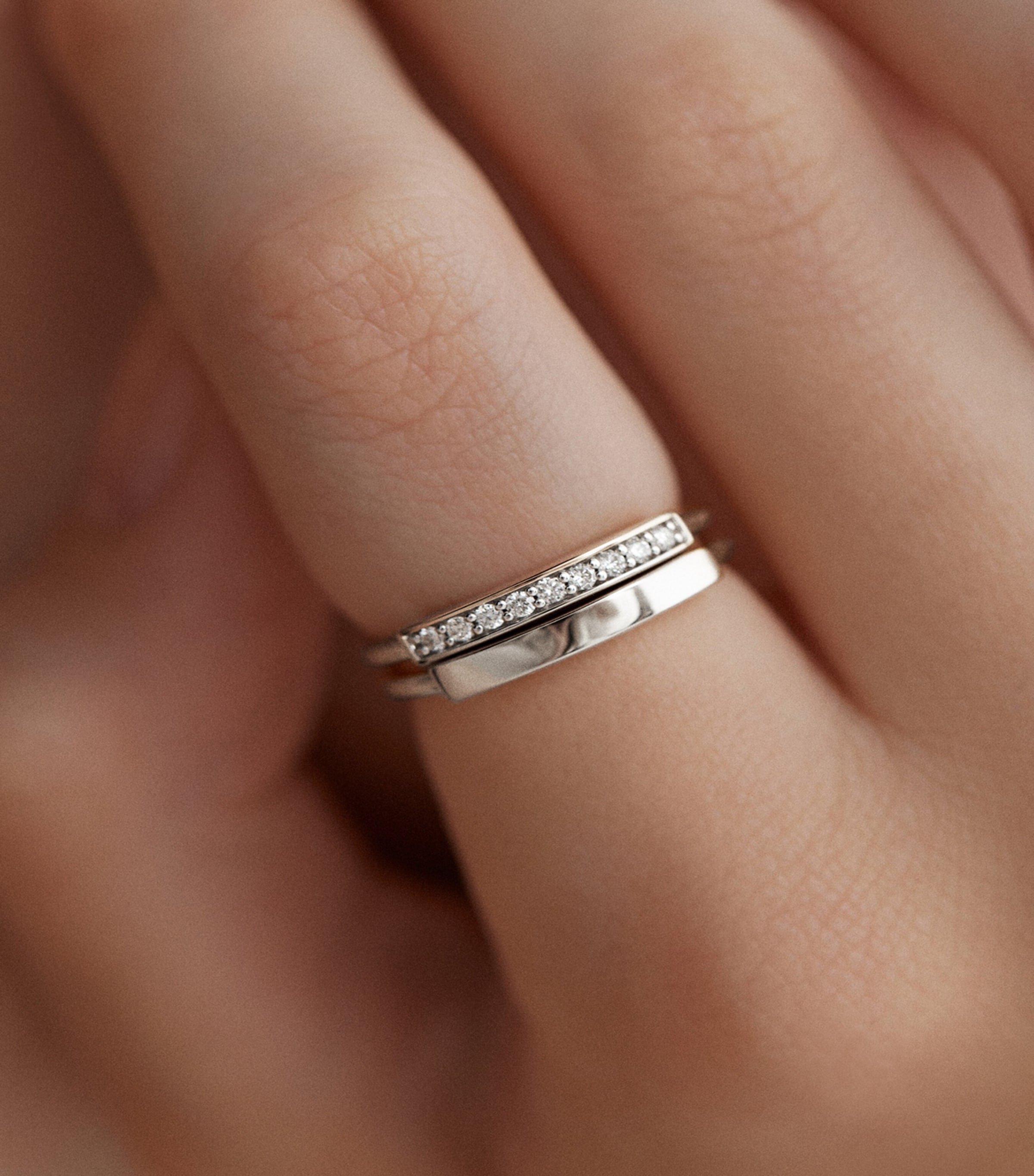 Monica Vinader Sterling Silver Linear Stacking Ring Silver Image 4