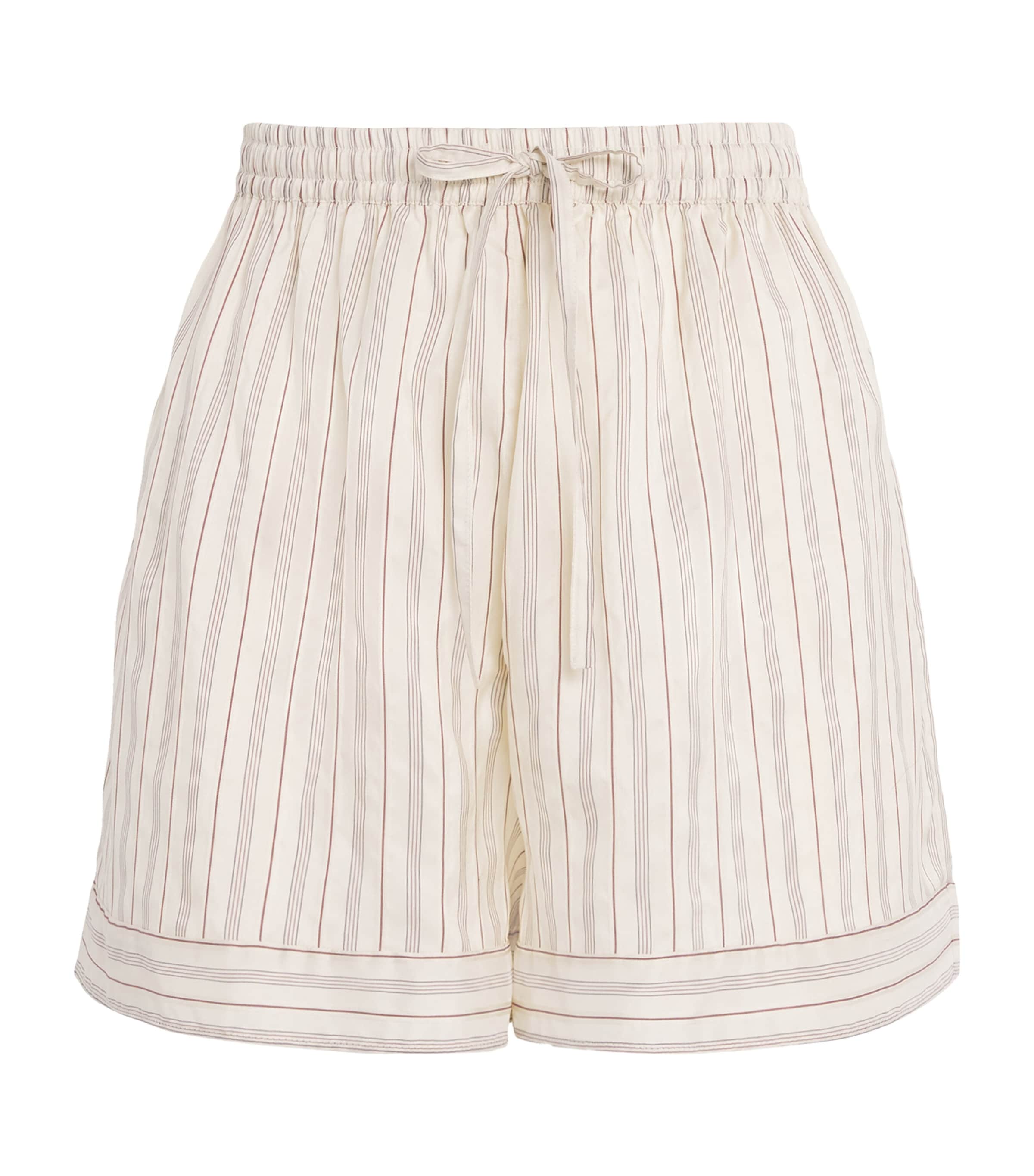 Le Kasha Silk Stripe Wensu Shorts