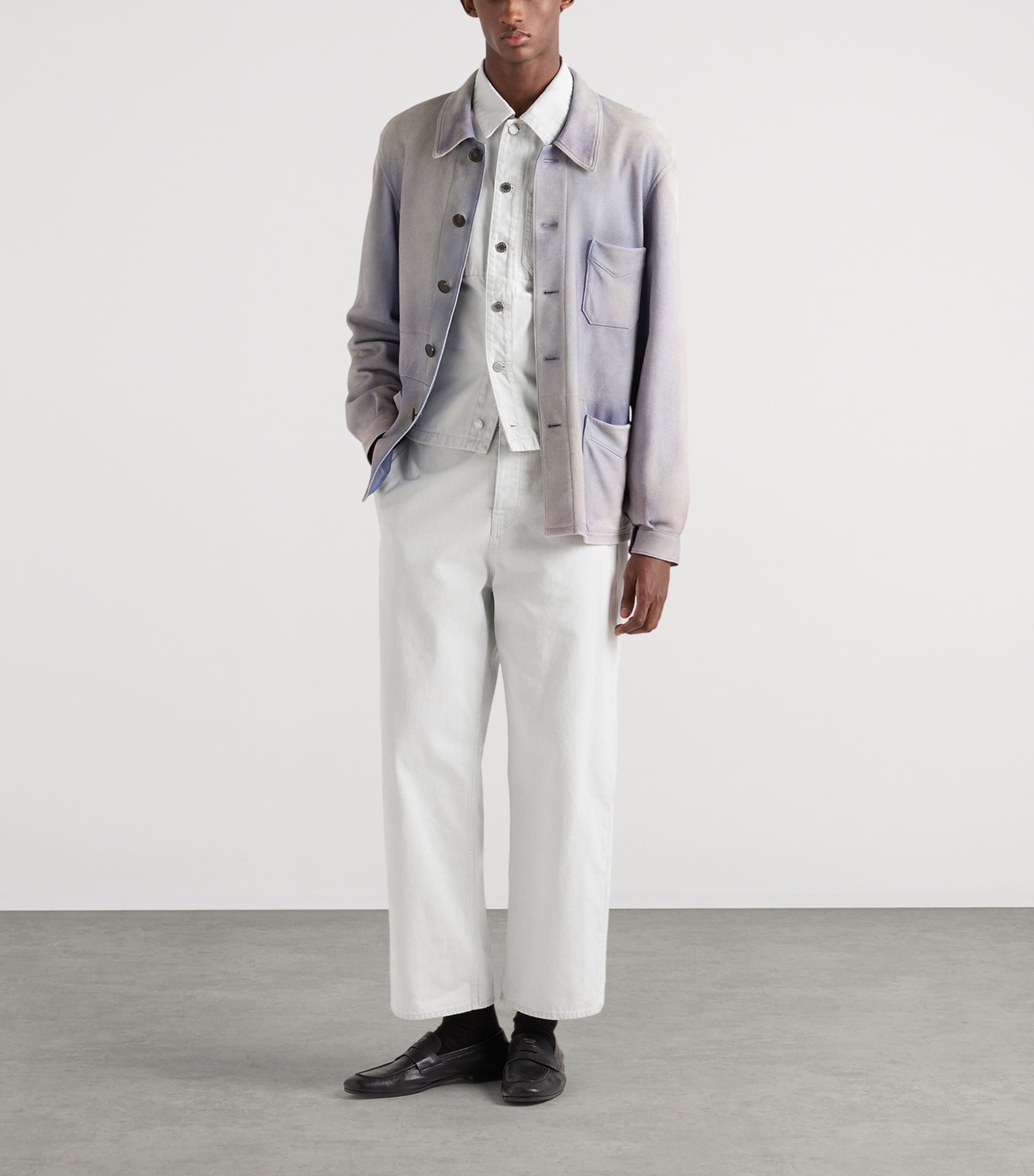 Prada Mens Blouson Denim Jacket Image 2