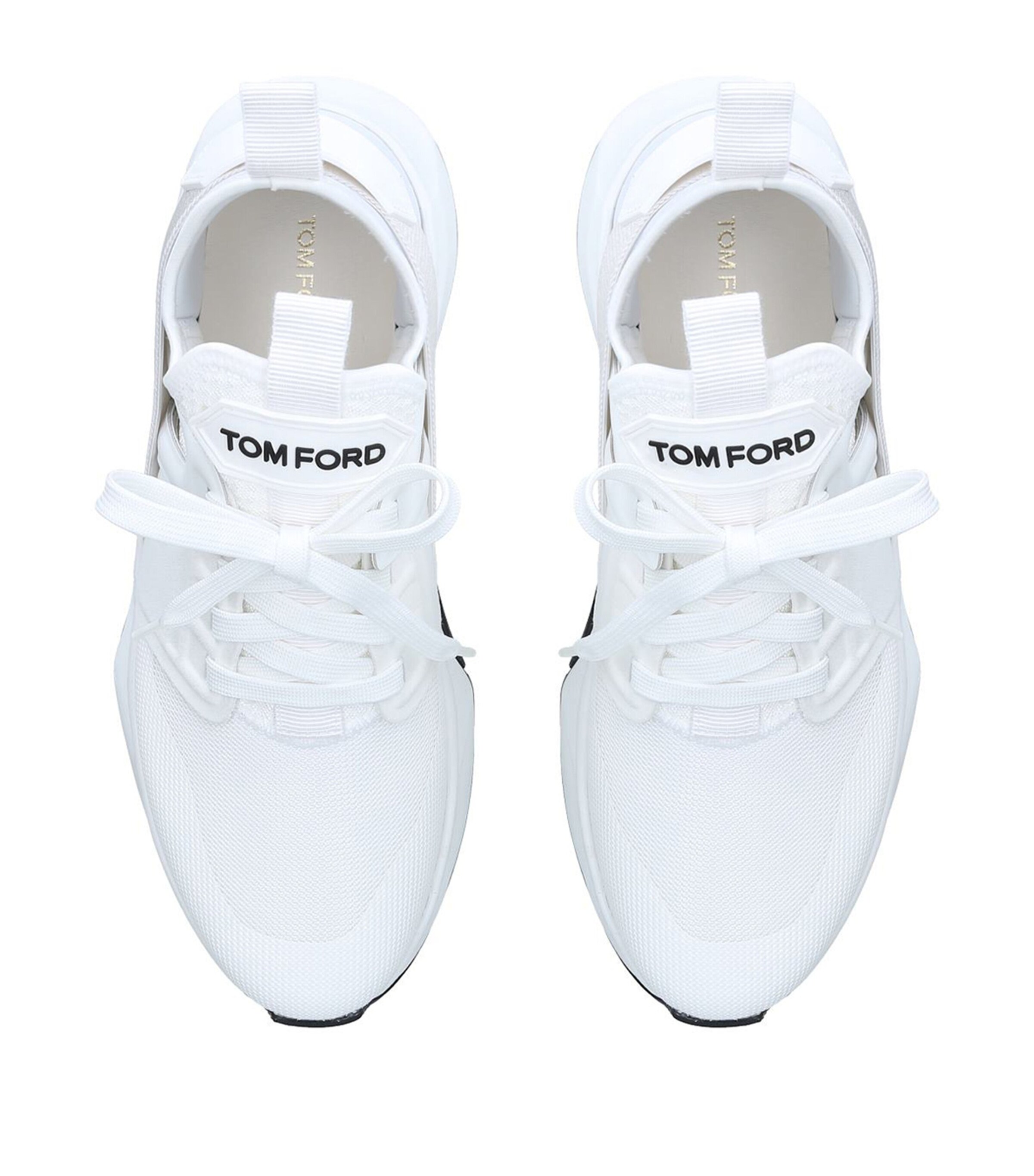 TOM FORD Leather Jago Sneakers White Image 4
