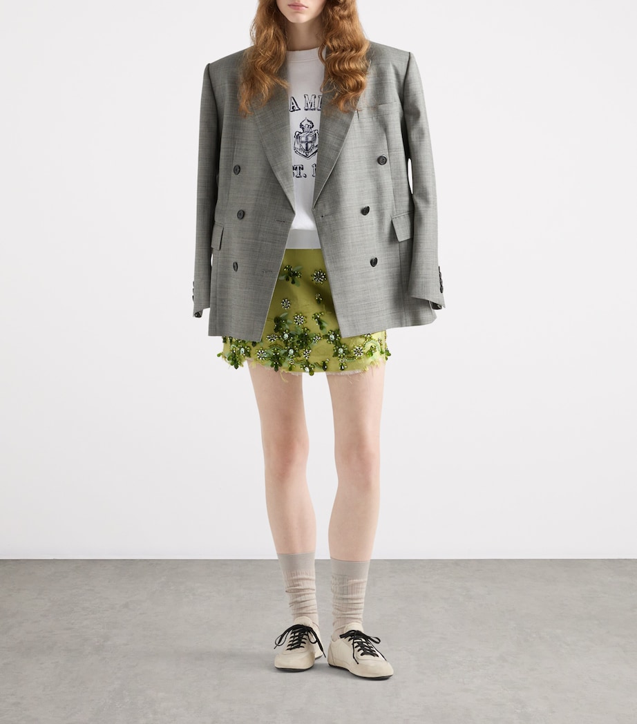 Wool Double-Breasted Grisaille Blazer F0480 Image 2