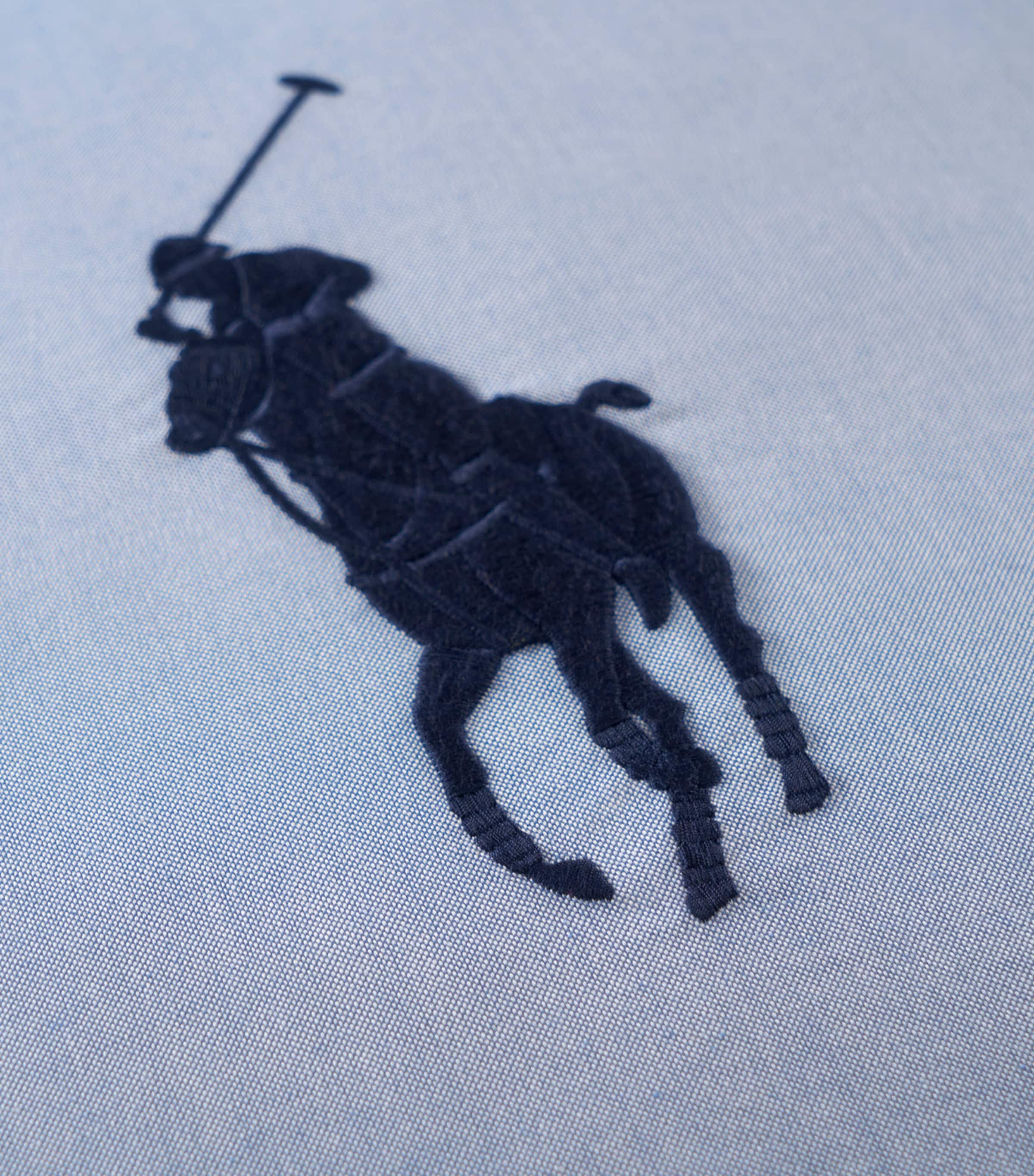 Oxford Polo Pony Cushion Cover (50cm x 50cm) BLUE Image 7