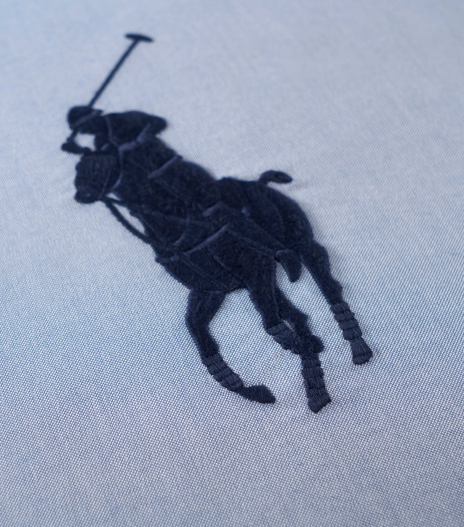 Oxford Polo Pony Cushion Cover (50cm x 50cm) BLUE Image 7