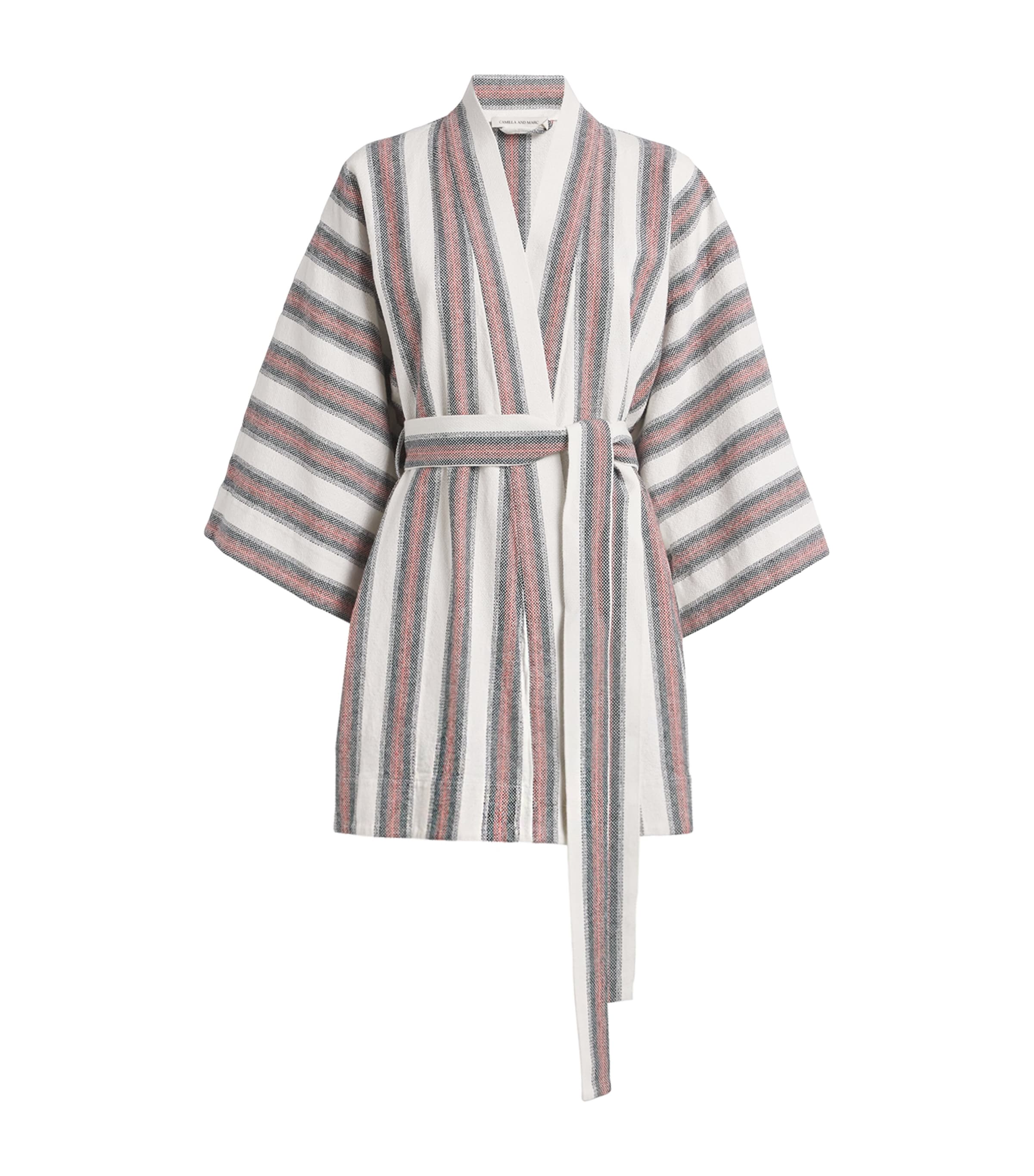 Camilla And Marc Stripe Balthaza Robe Dress In Multi