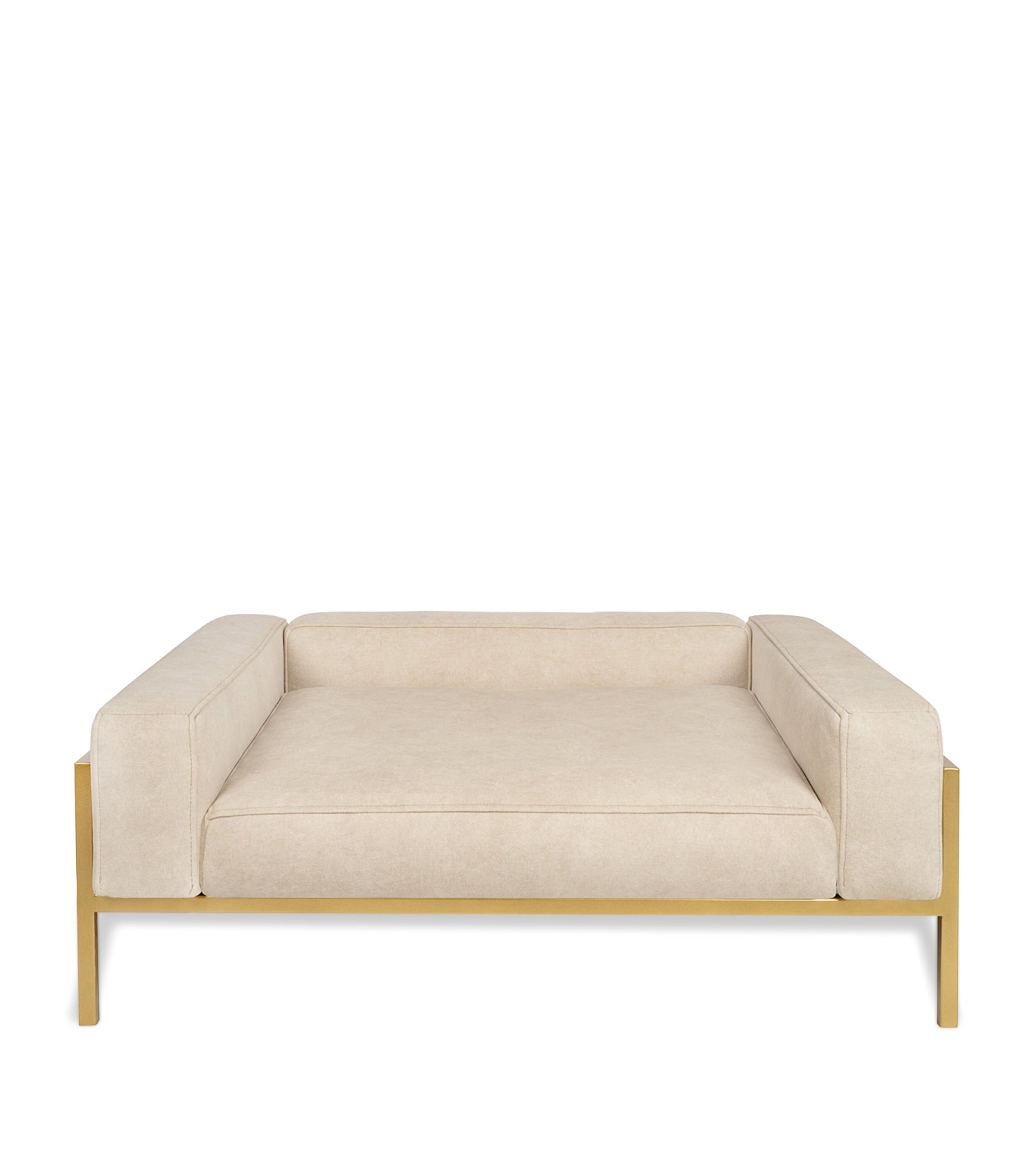 Small Kensington Dog Sofa BEIGE+GOLD Image 2