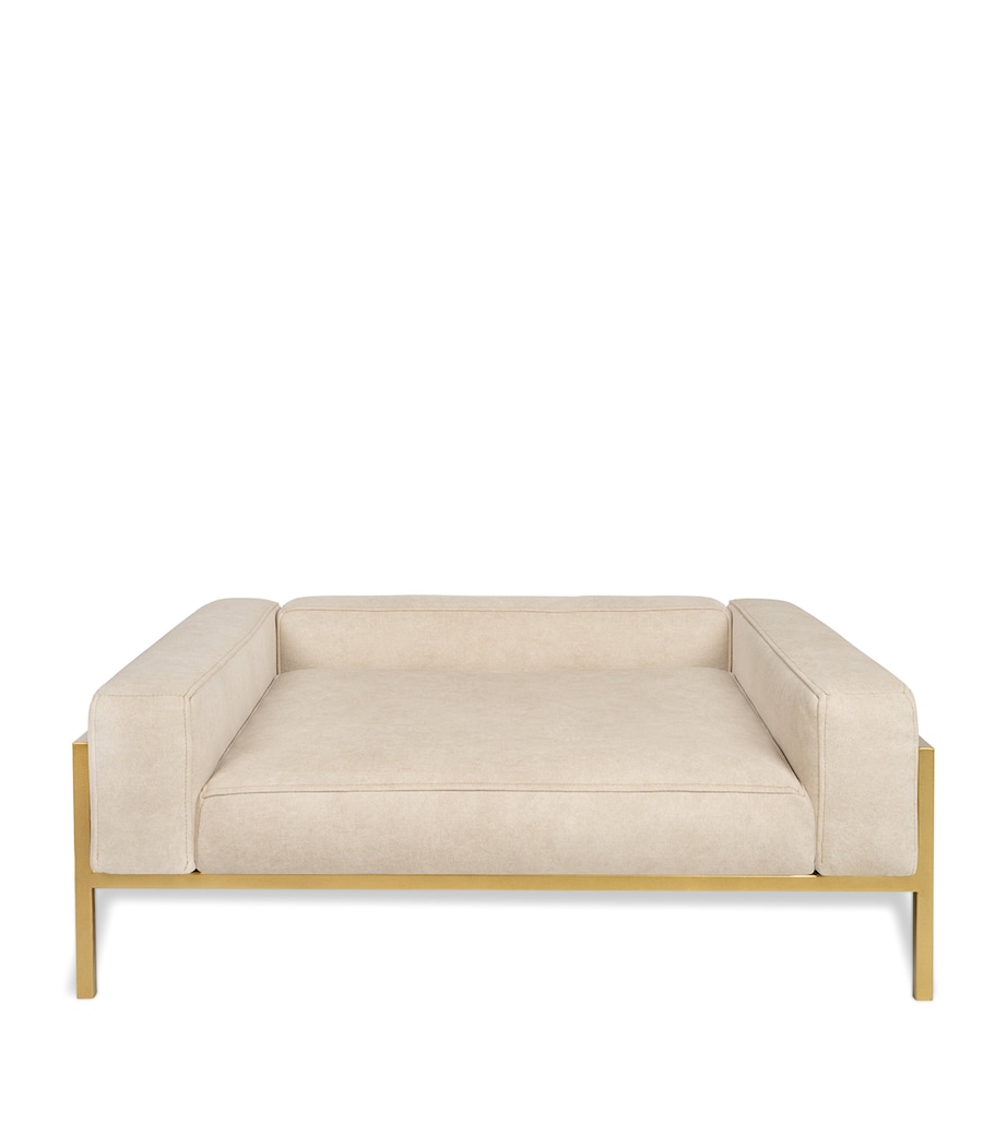 Small Kensington Dog Sofa BEIGE+GOLD Image 2