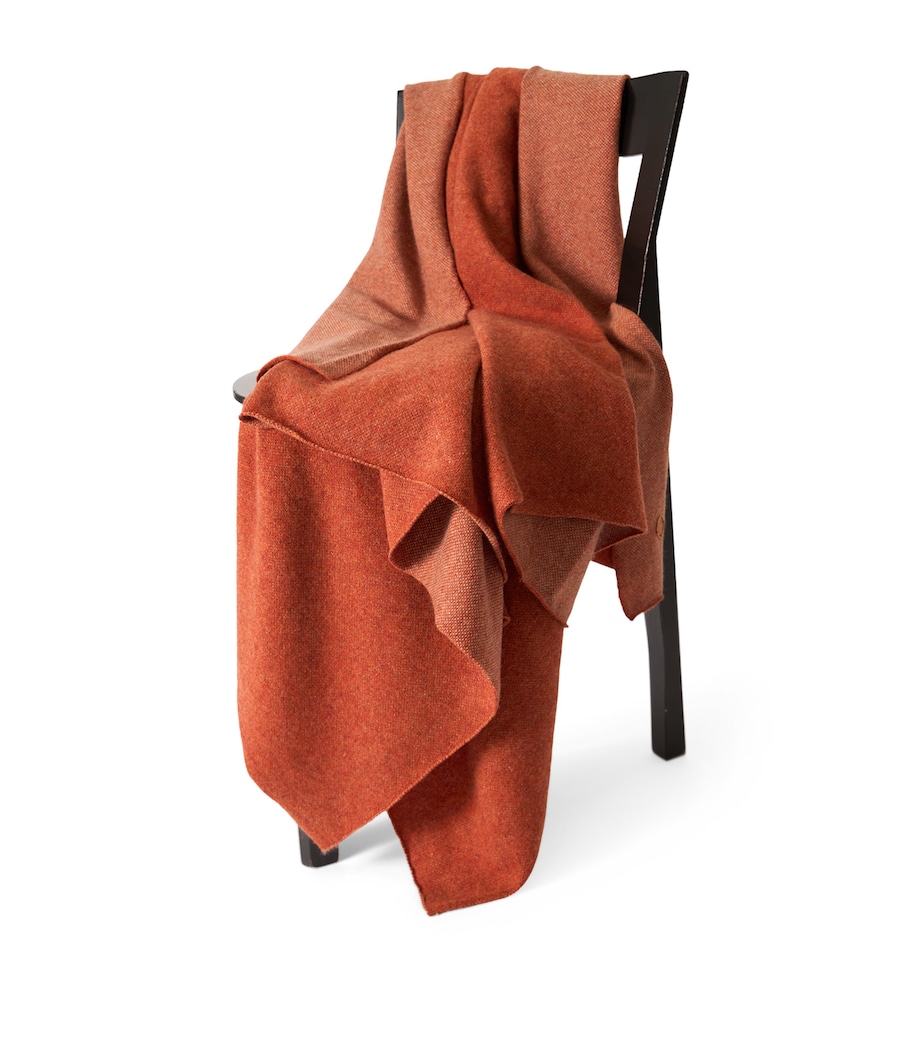 Cashmere Manda Throw (180cm x 120cm) FIRE & TAUPE Image 2