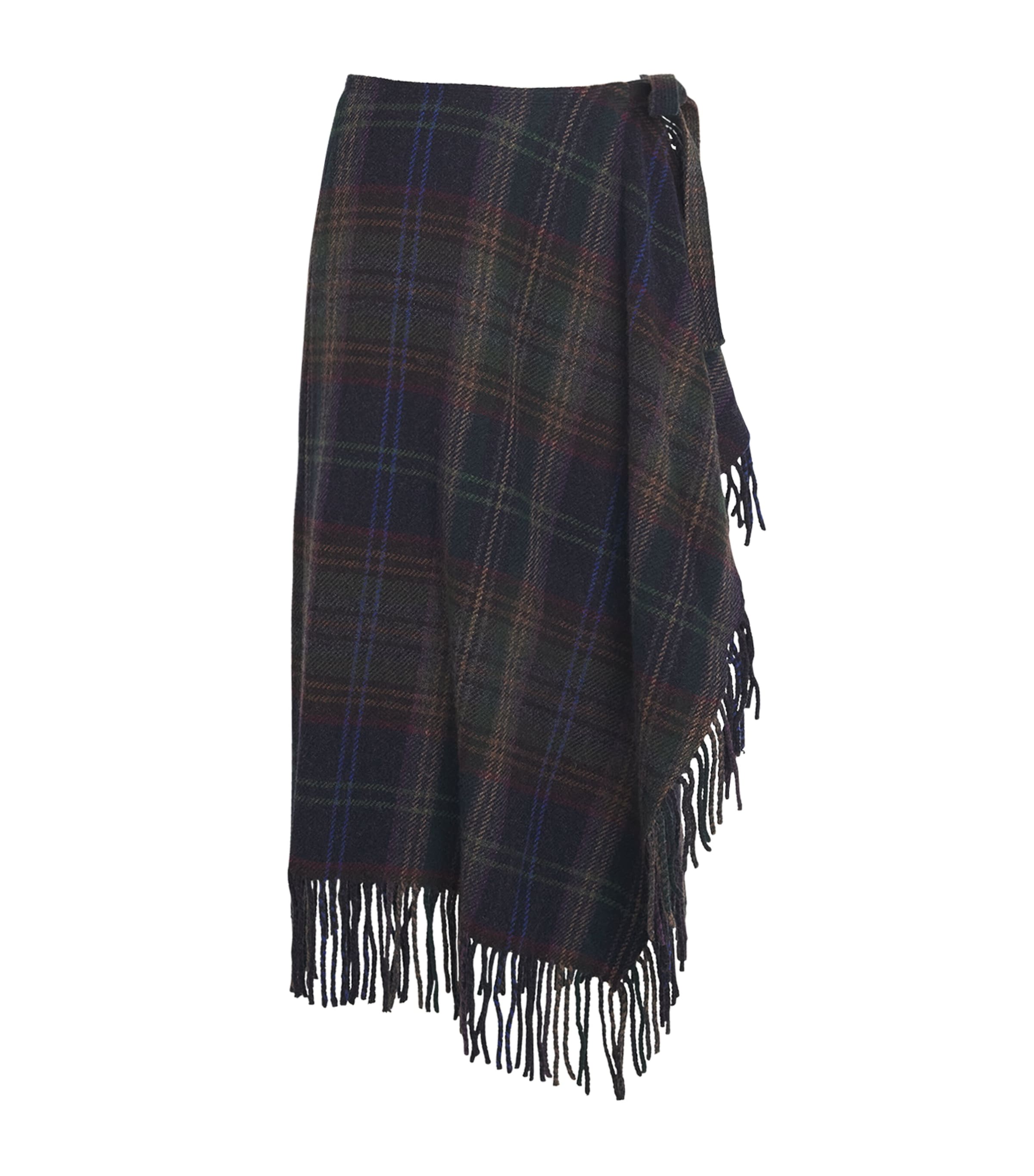 Polo Ralph Lauren Wool-blend Plaid Midi Skirt