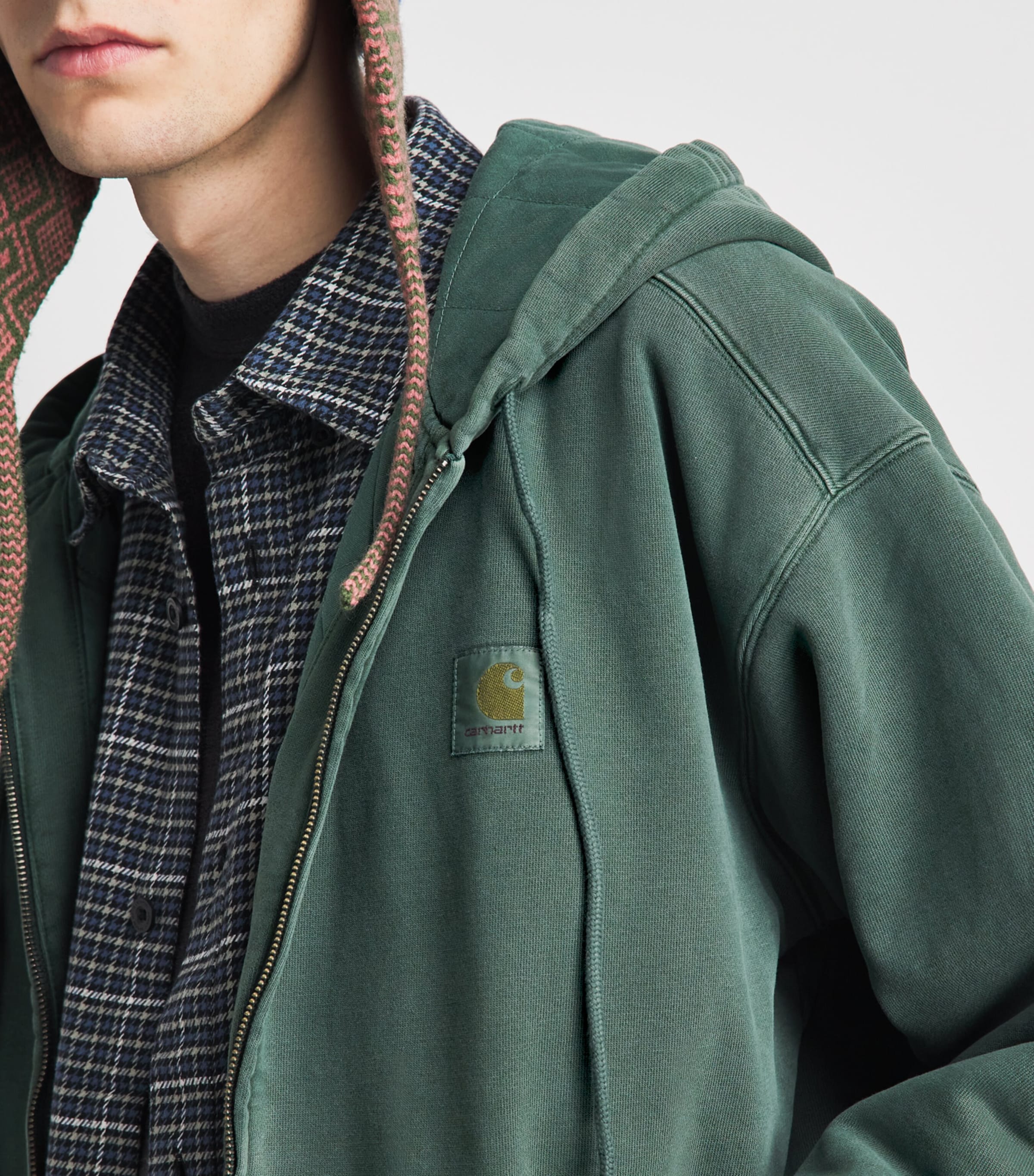 Carhartt WIP Grey Cotton Logo Vista Zip-Up Hoodie | Harrods US