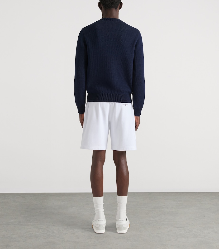 Givenchy Mens Cotton Embroidered Sweater Dark Navy Image 3