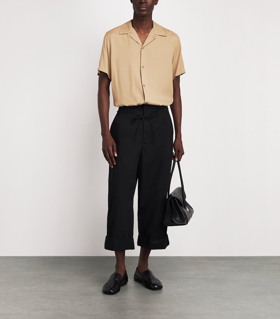 Sandro Paris Mens Short-Sleeve Shirt Cappucino Image 2
